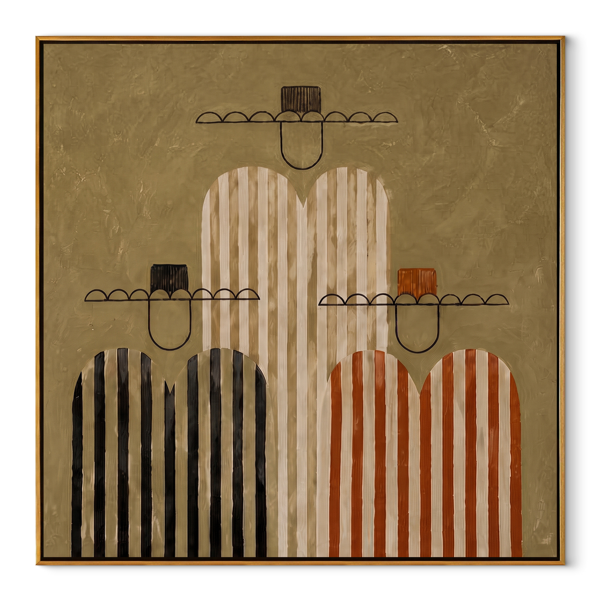 Four Stripes Stack Memory - Vintage Americana wall art image 2