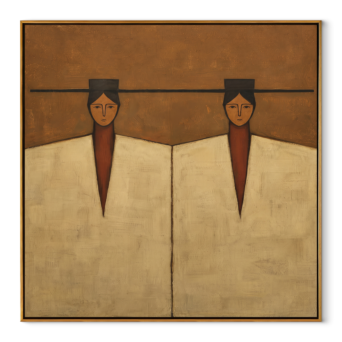 Geometry Keeps Twin Counsel - Vintage Americana wall art image 2