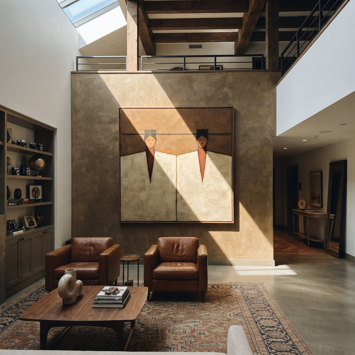 Geometry Keeps Twin Counsel - Vintage Americana wall art image 5