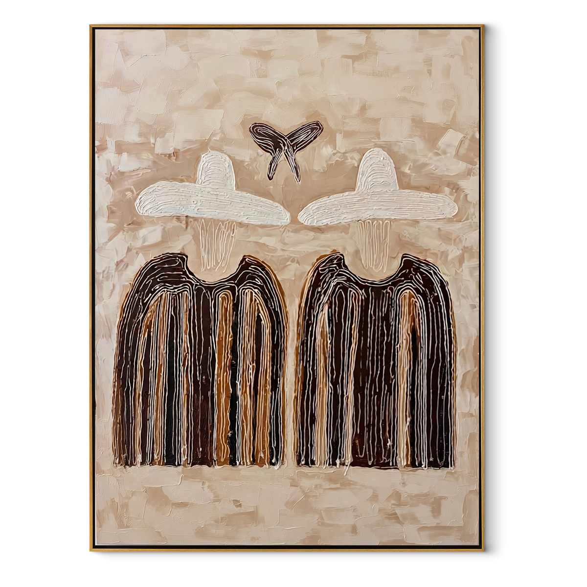 Butterfly Hovers Above Stripes - Vintage Americana wall art image 2
