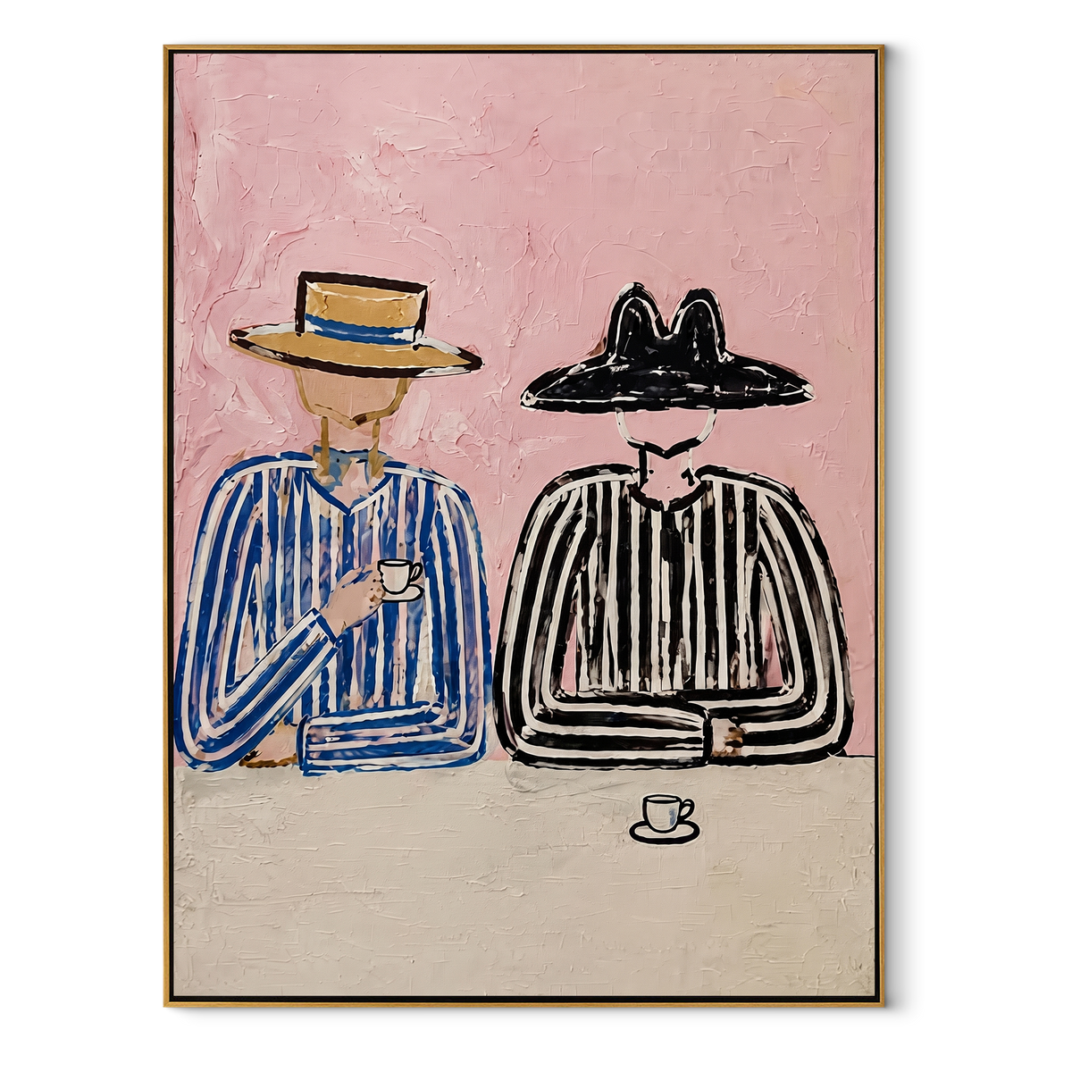 Blue Stripes Guard Coffee - Vintage Americana wall art image 2