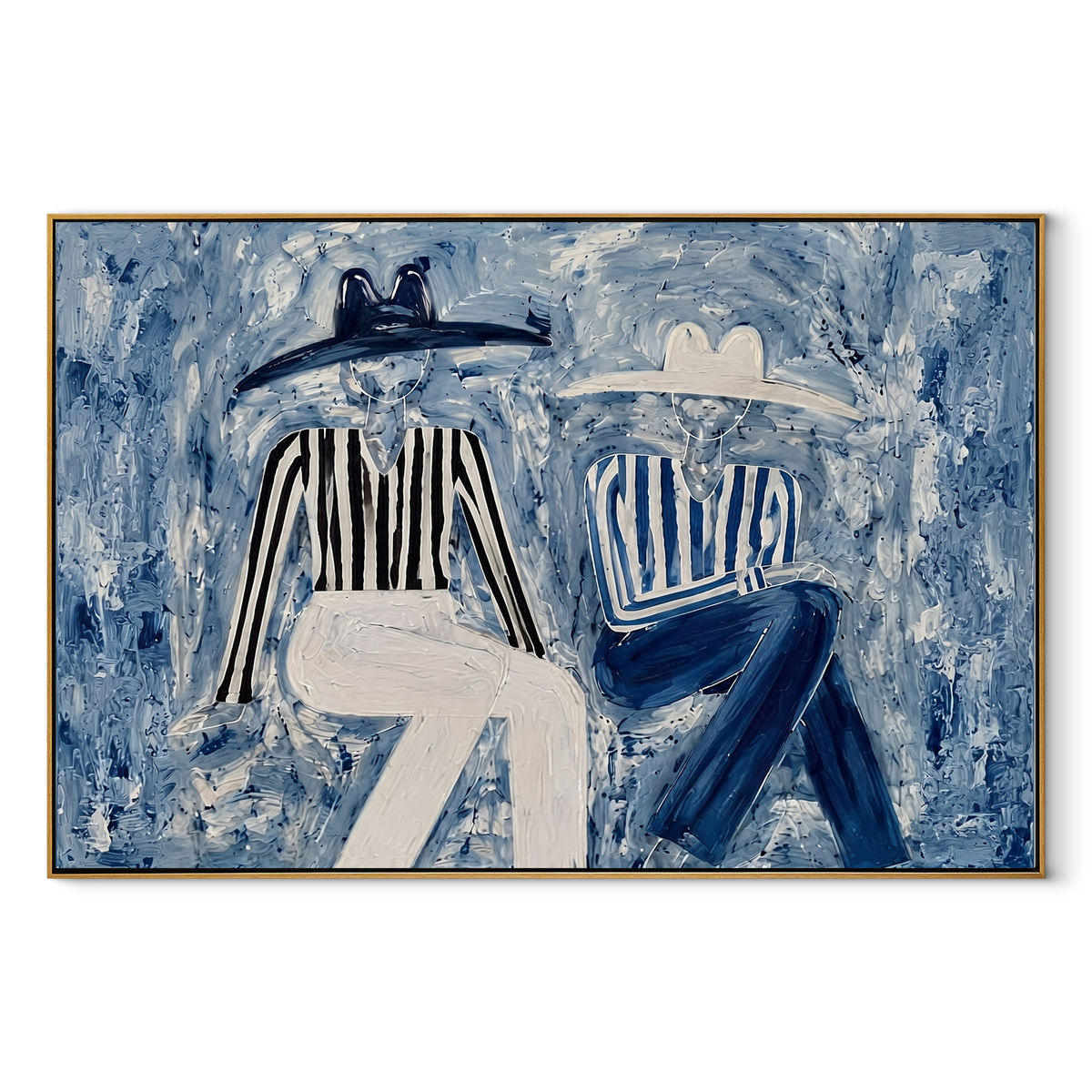 Blue Coats Cross Stillness - Vintage Americana wall art image 2
