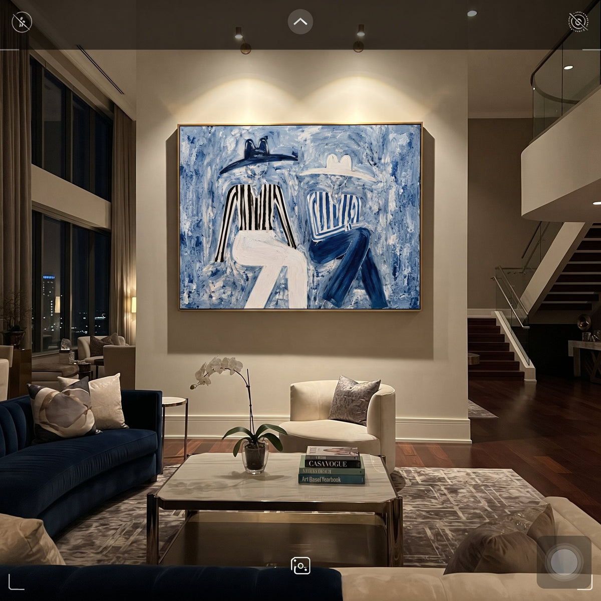 Blue Coats Cross Stillness - Vintage Americana wall art image 4