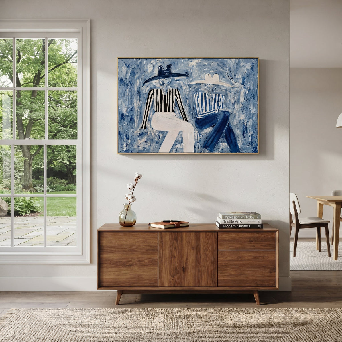 Blue Coats Cross Stillness - Vintage Americana wall art image 5