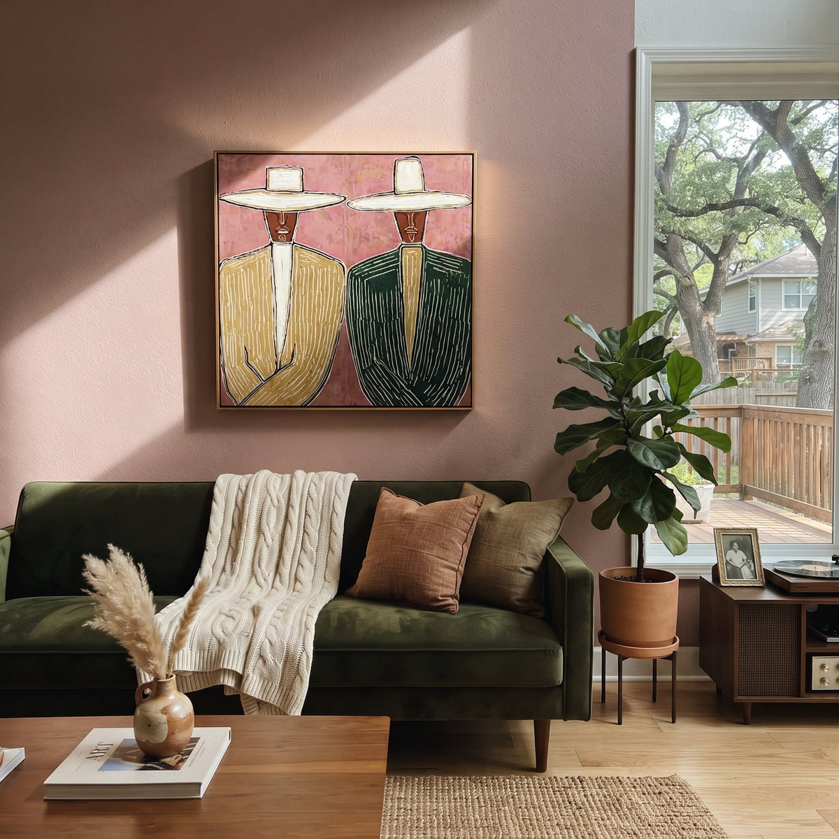 Green Suits Face Pink - Vintage Americana wall art image 3