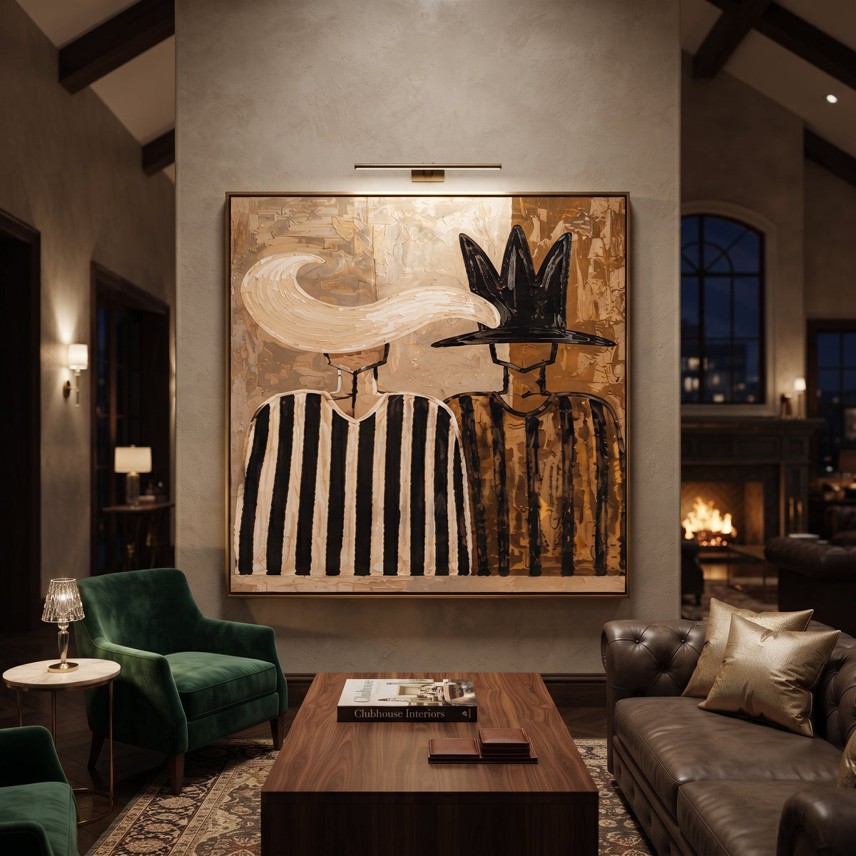 White Plume Meets Shadow - Vintage Americana wall art image 5