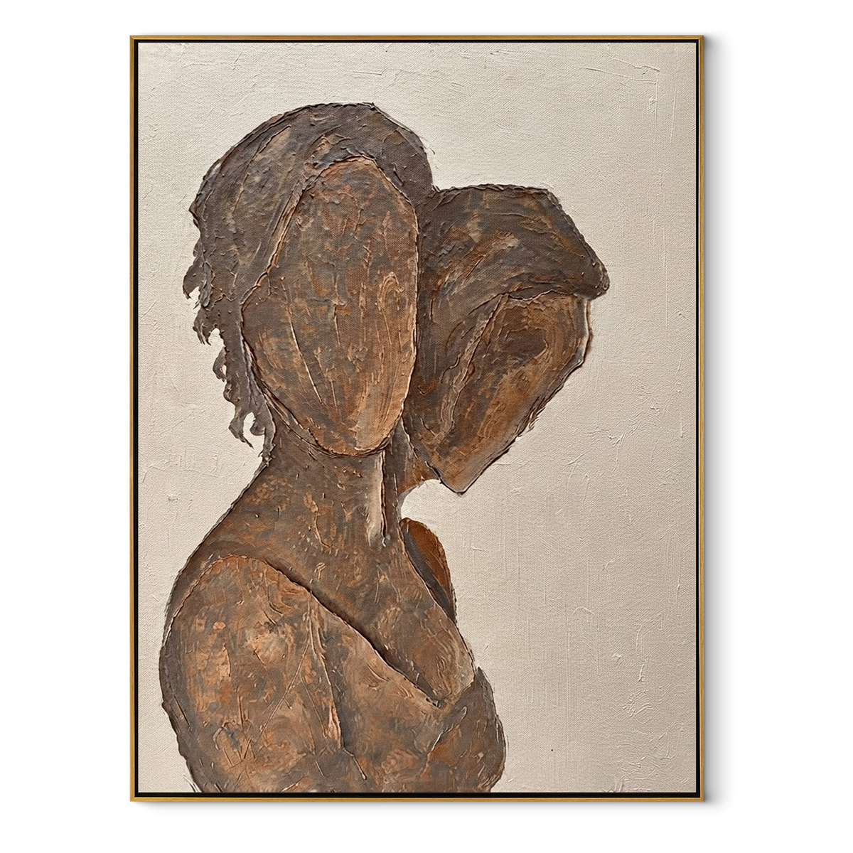 Two Profiles Share Bronze - Vintage Americana wall art image 2