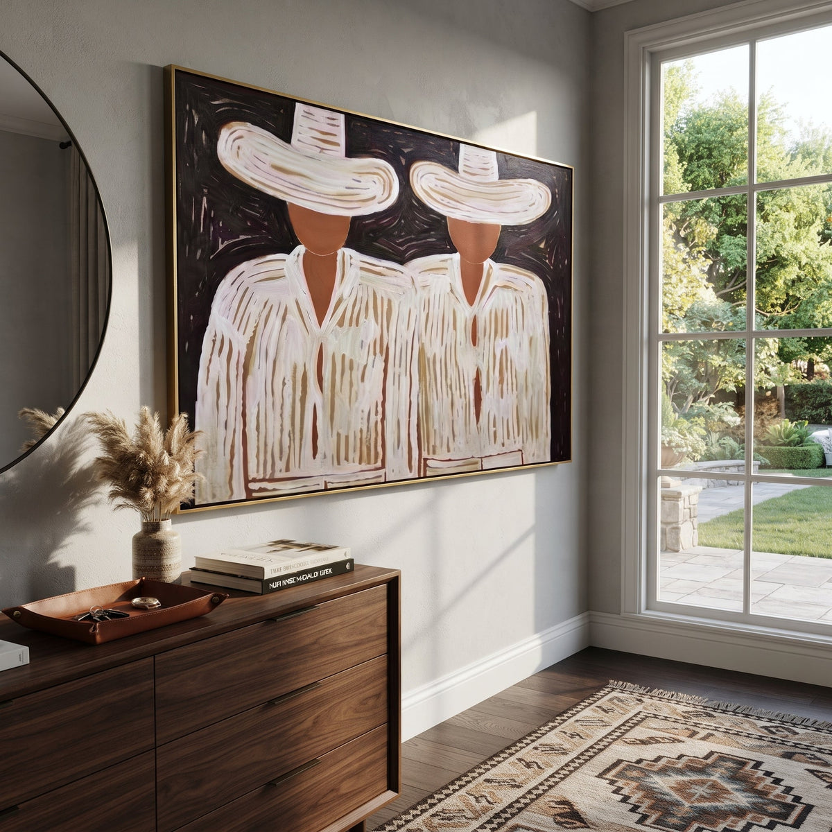 White Hats Guard Night - Vintage Americana wall art image 3