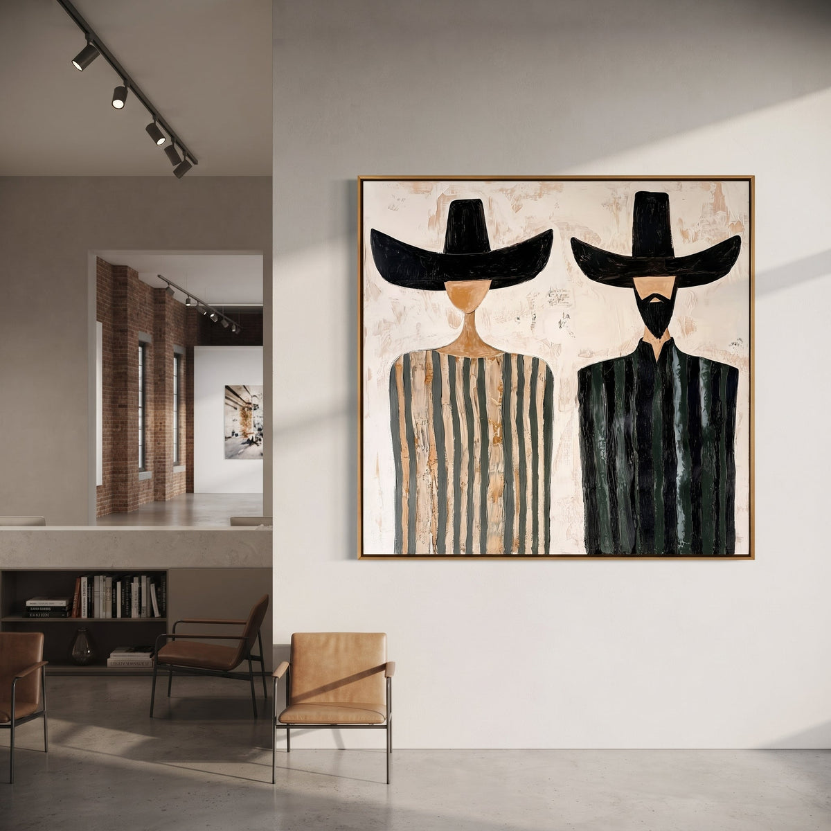 Black Brims Divide Stripes - Vintage Americana wall art image 5