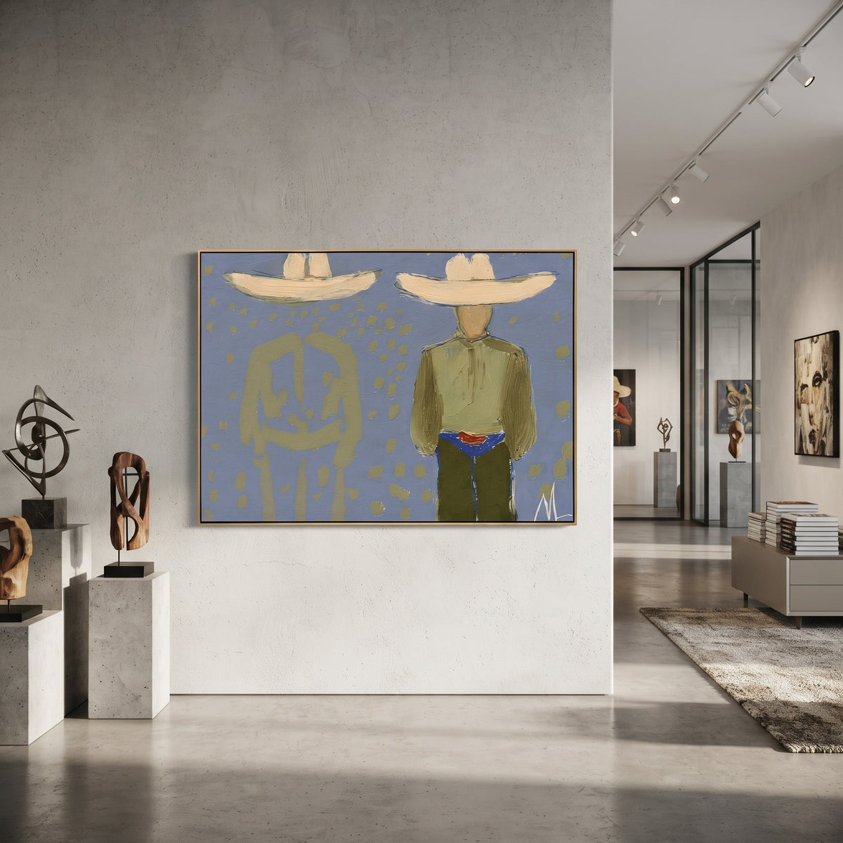 Olive Figure Keeps Echo - Vintage Americana wall art image 3
