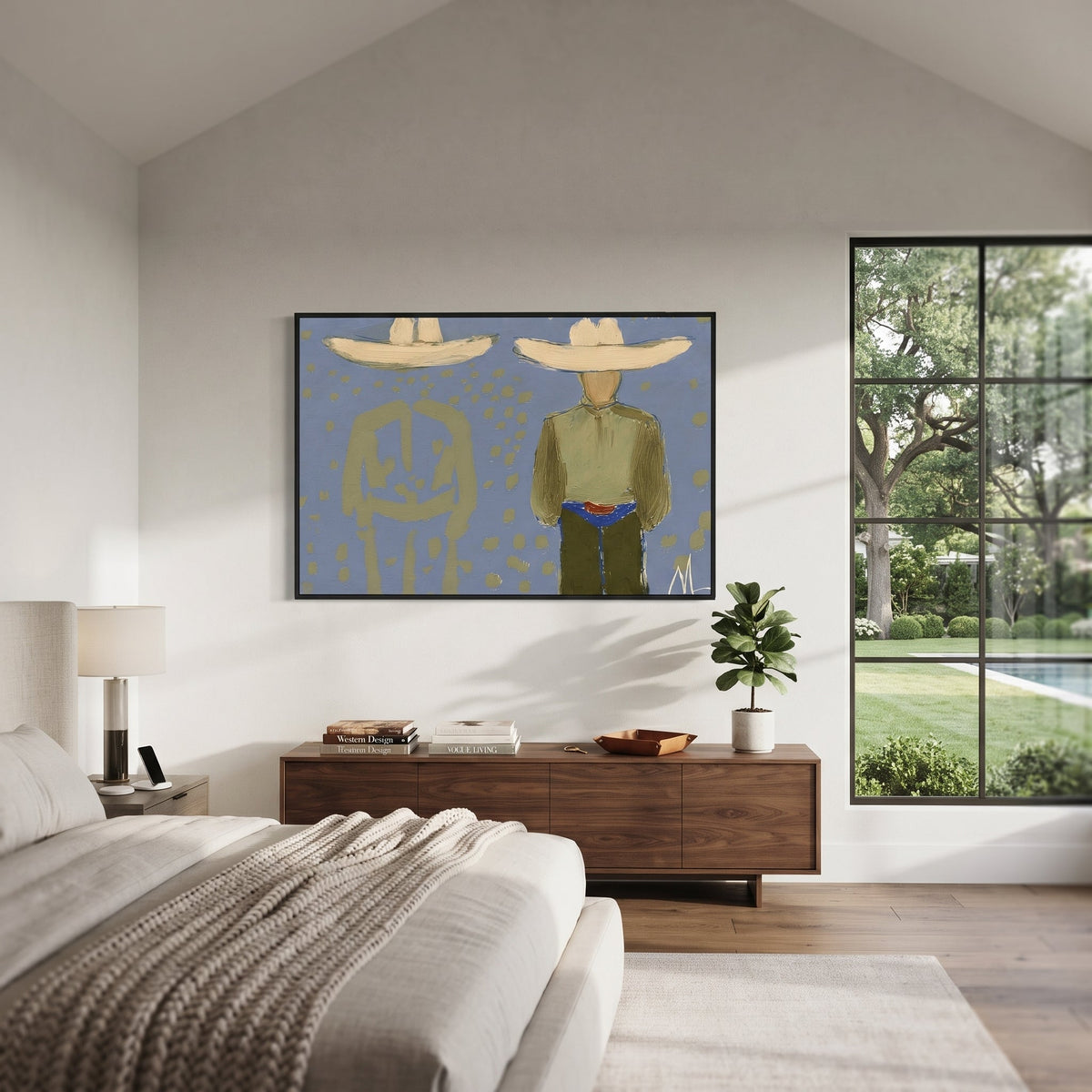 Olive Figure Keeps Echo - Vintage Americana wall art image 6