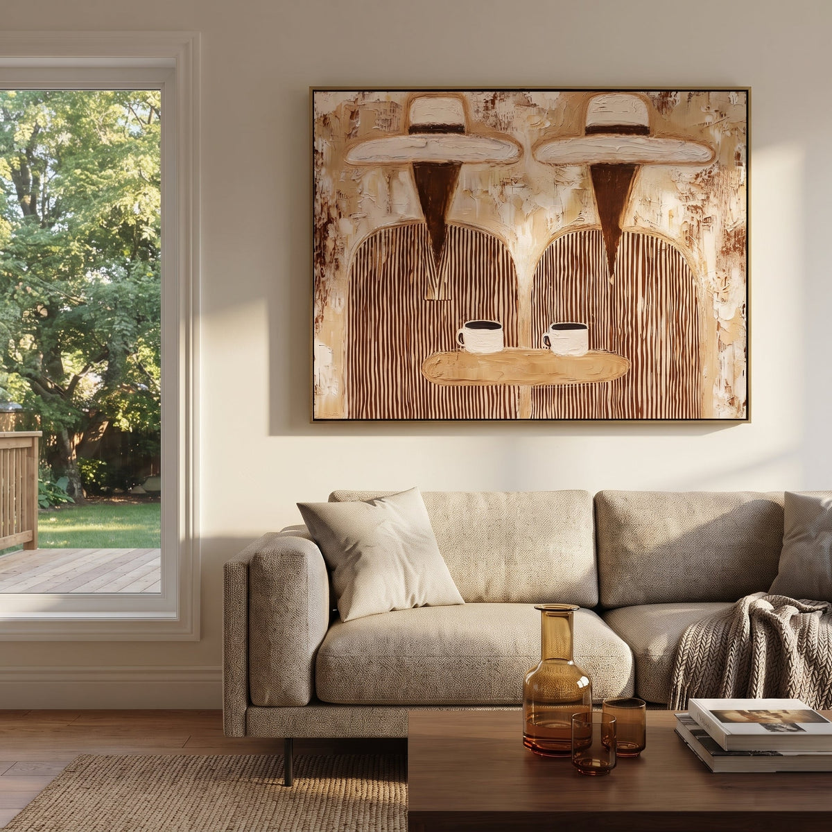 Two Cups Share Linen - Vintage Americana wall art image 3
