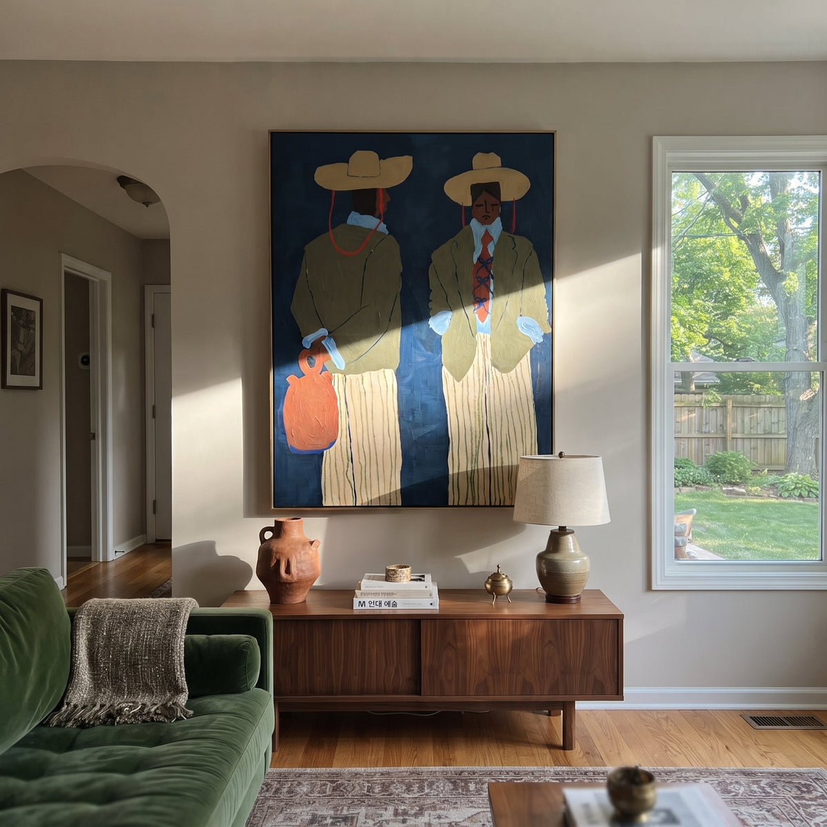 Blue Wall Holds Travelers - Vintage Americana wall art image 4