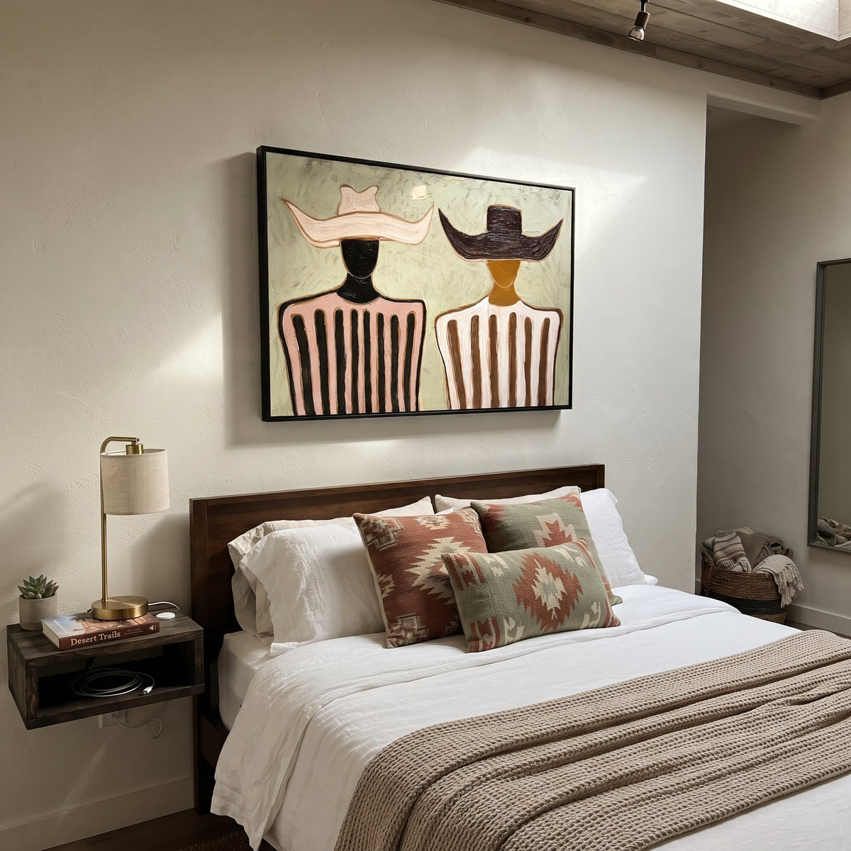 Pink Stripes Face Ivory - Vintage Americana wall art image 4