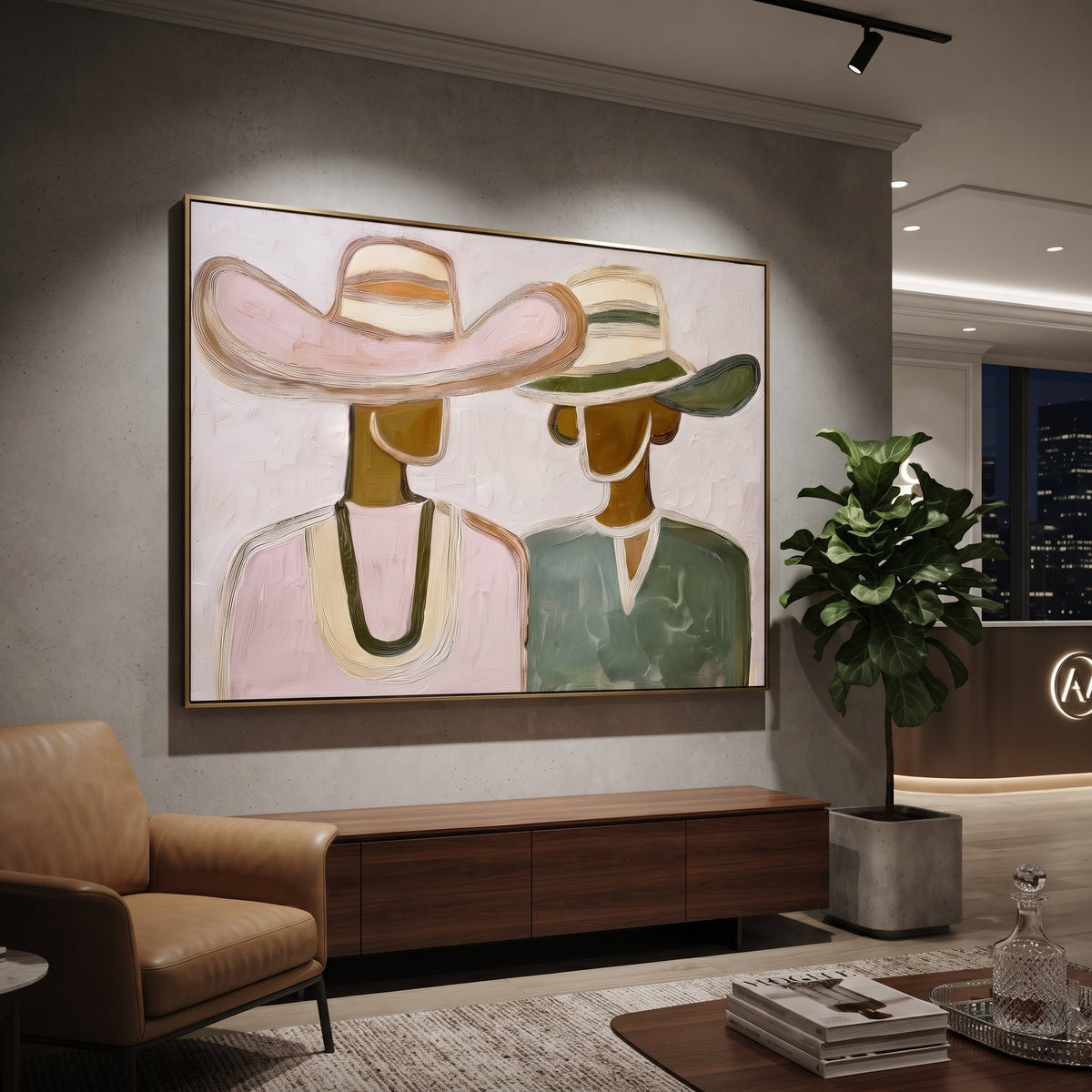 Pink Hat Meets Green - Vintage Americana wall art image 6