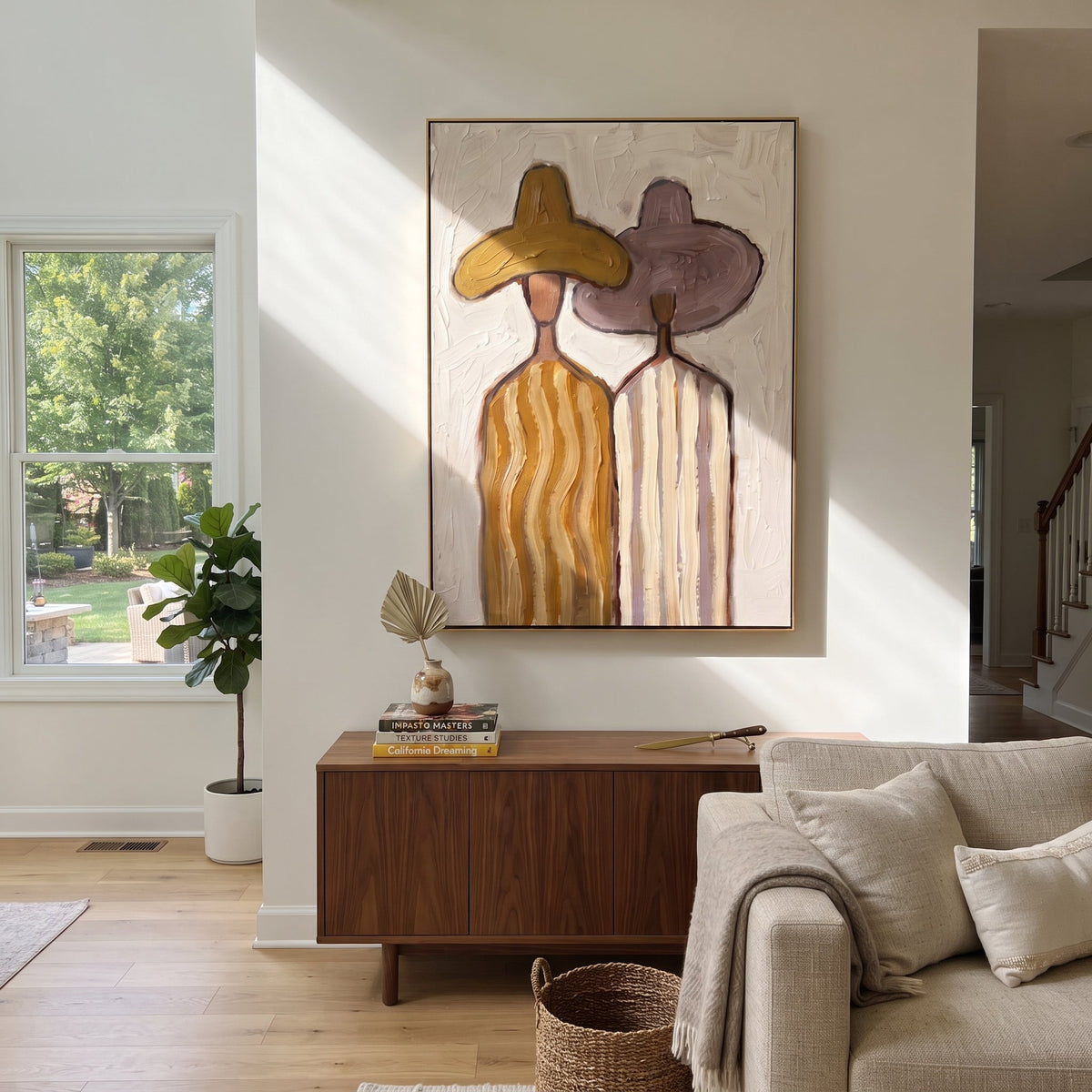 Ochre Hat Meets Mauve - Vintage Americana wall art image 1