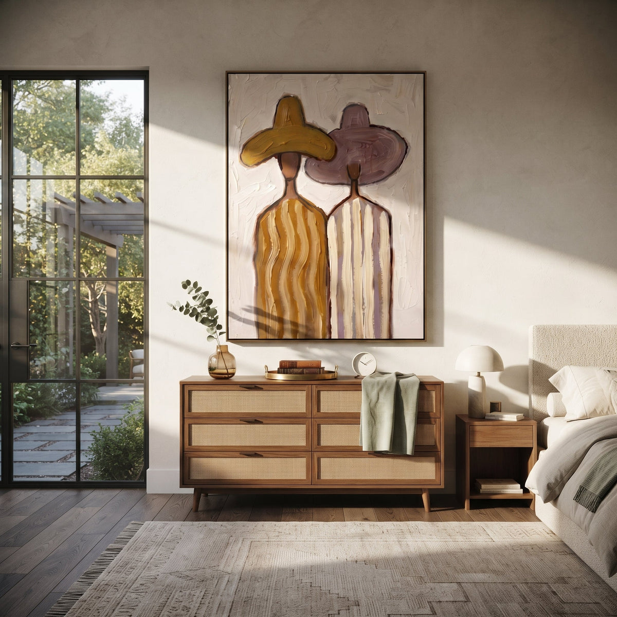 Ochre Hat Meets Mauve - Vintage Americana wall art image 4
