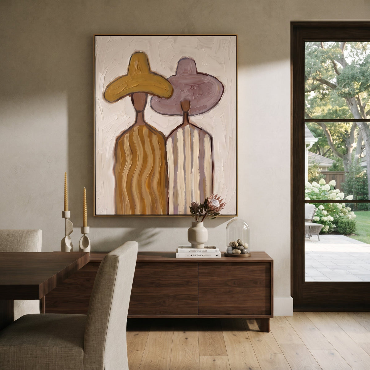 Ochre Hat Meets Mauve - Vintage Americana wall art image 5