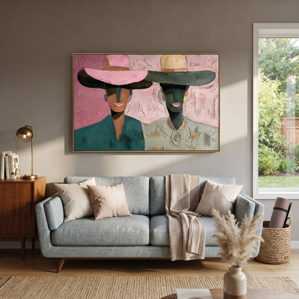 Pink Brims Frame Smiles - Vintage Americana wall art image 3