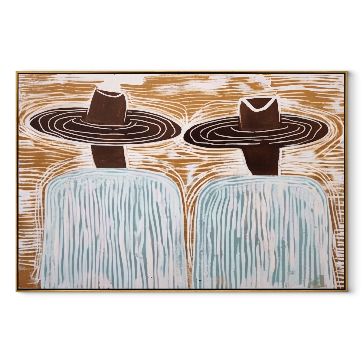 Brown Hats Cross Currents - Vintage Americana wall art image 2