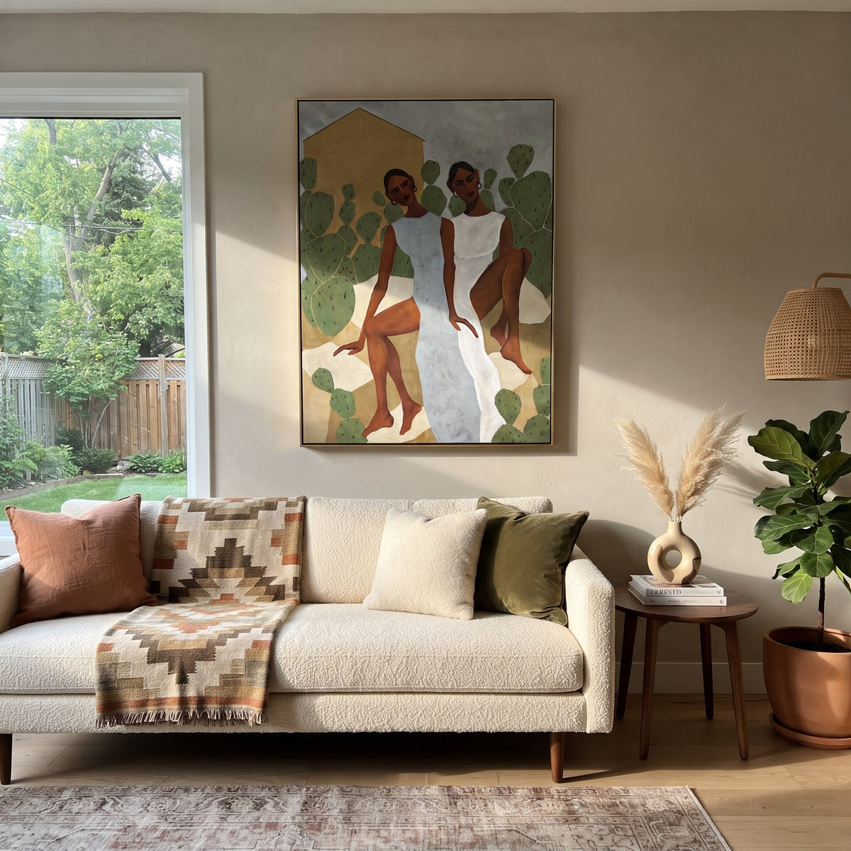 White Dresses Meet Cactus - Vintage Americana wall art image 4