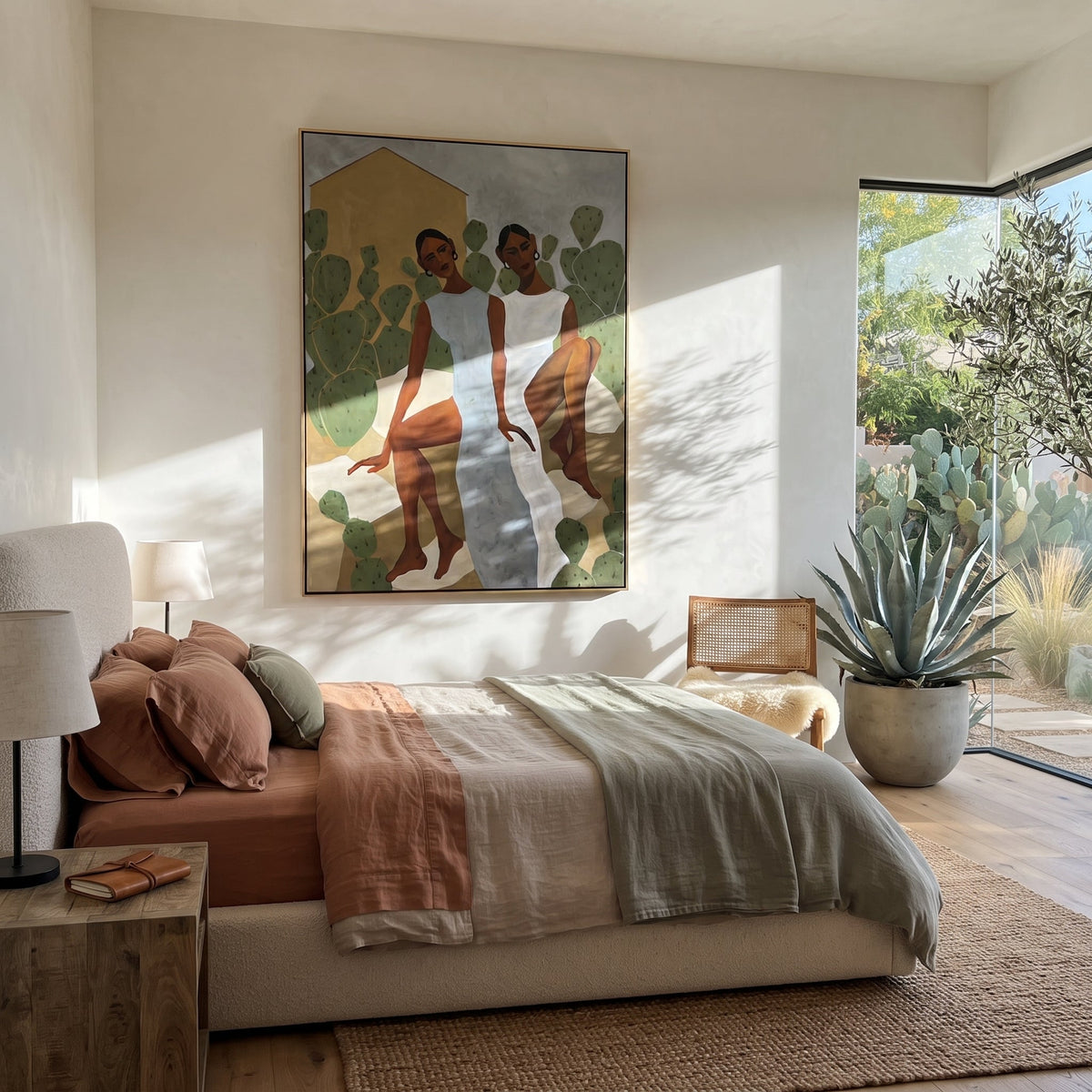 White Dresses Meet Cactus - Vintage Americana wall art image 5
