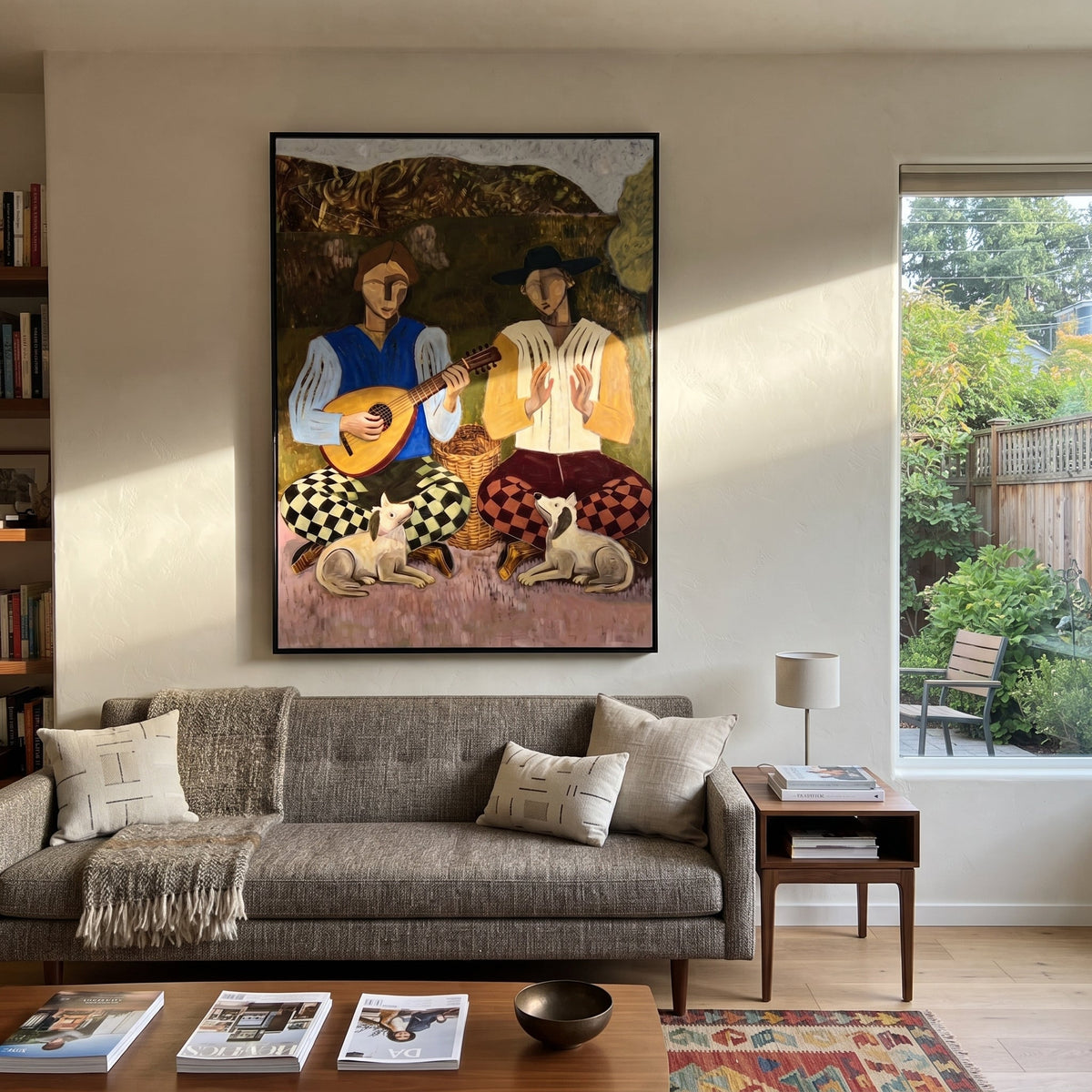Two Guitars Calm Dogs - Vintage Americana wall art image 3