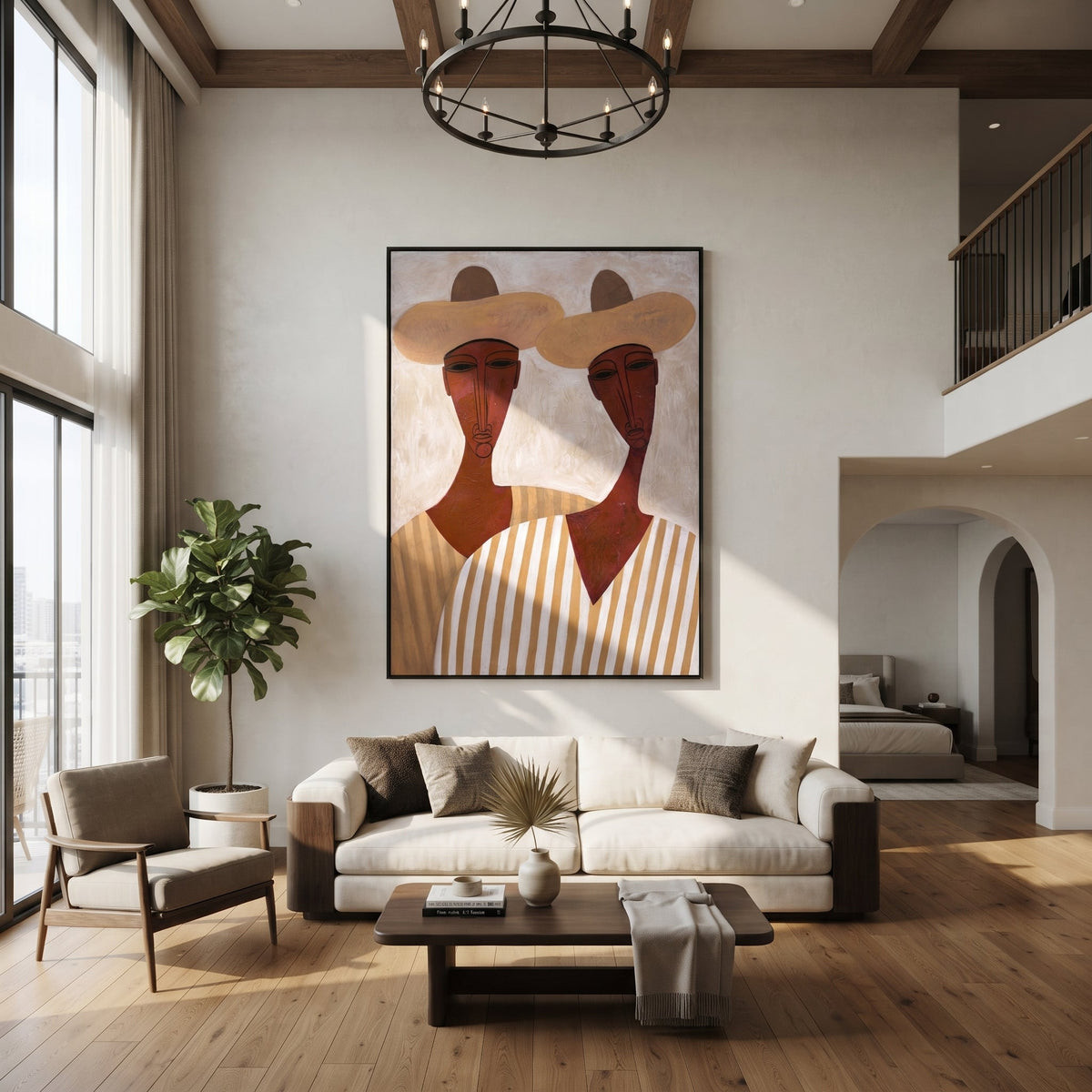 White Hats Frame Faces - Vintage Americana wall art image 6