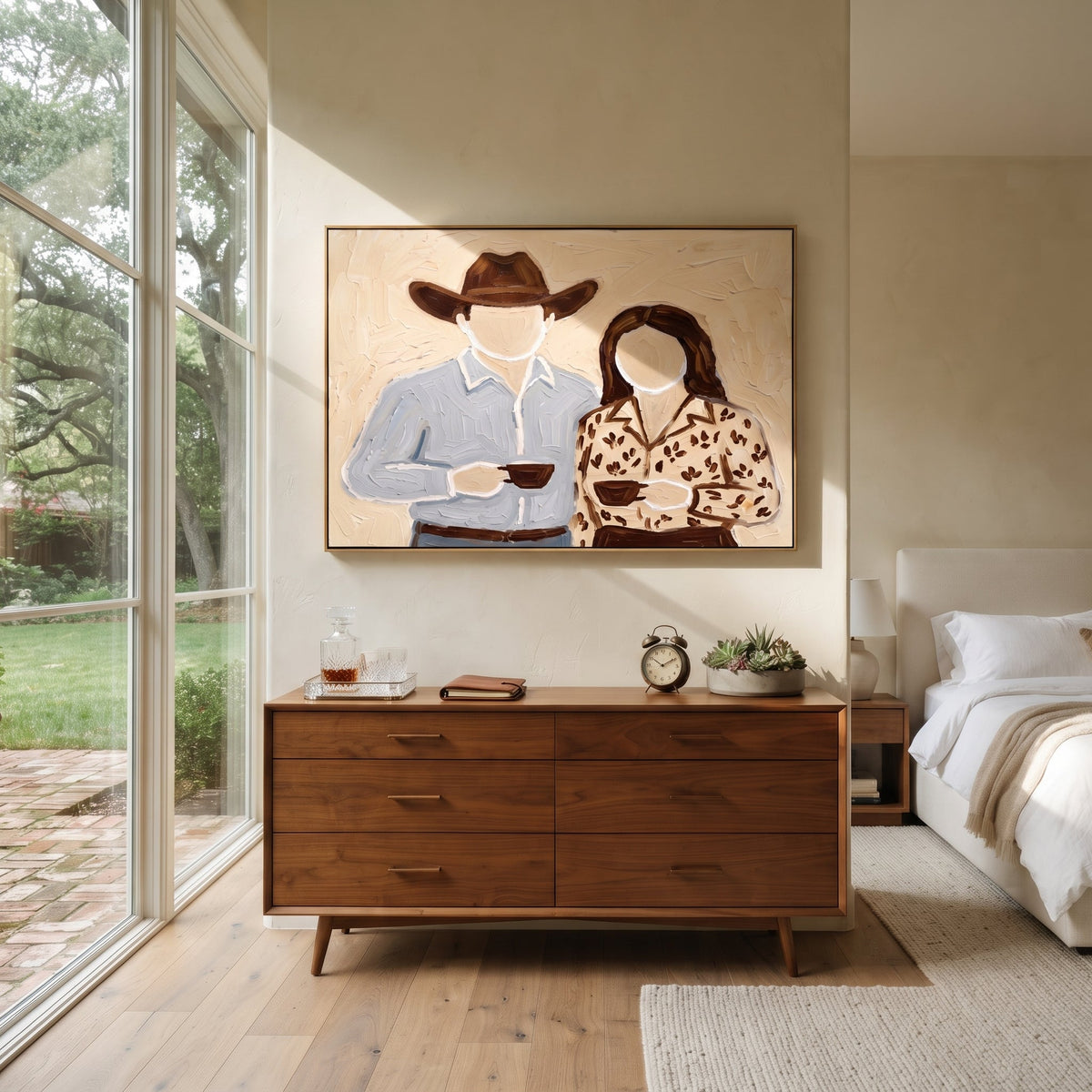 Two Cups Meet Home - Vintage Americana wall art image 1
