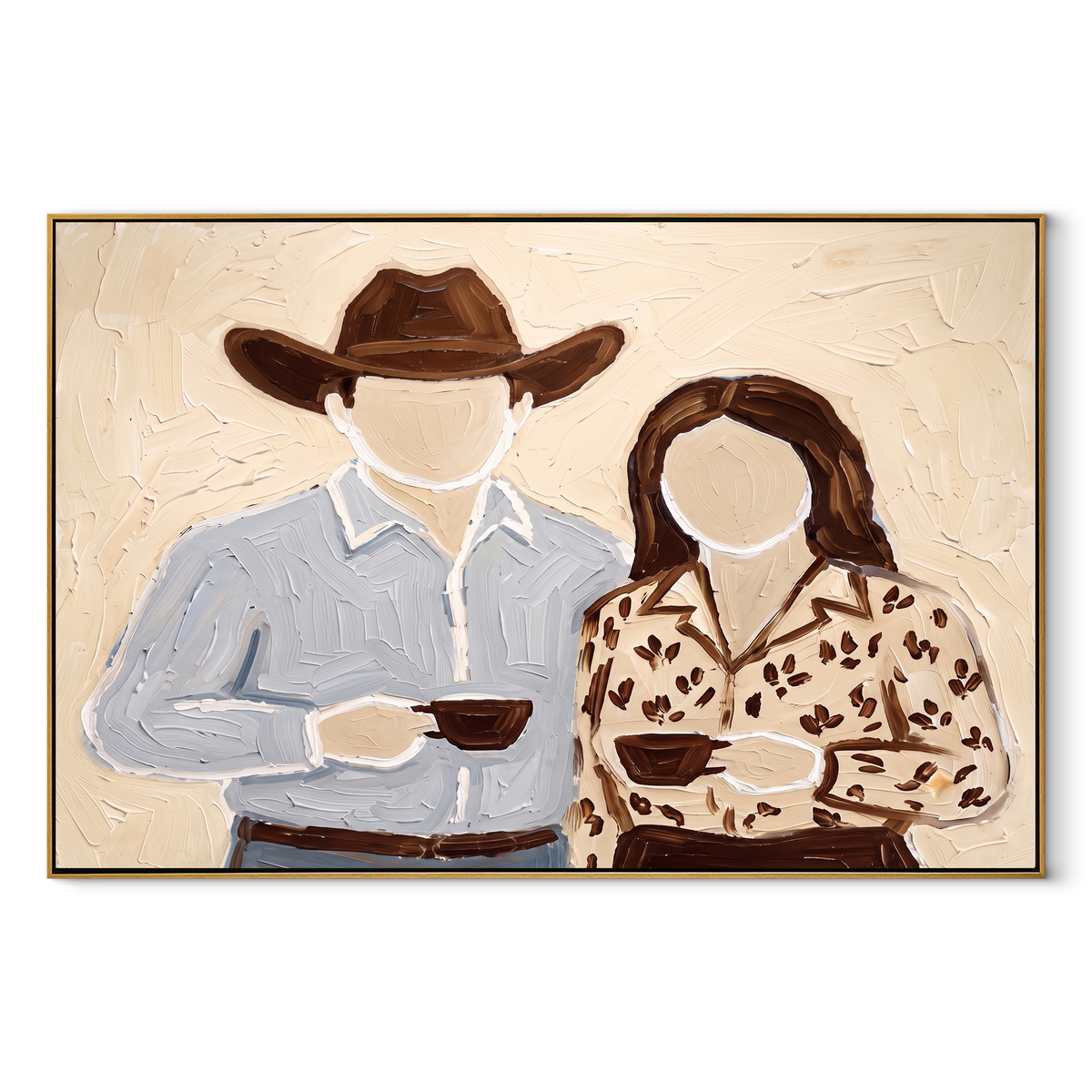 Two Cups Meet Home - Vintage Americana wall art image 2