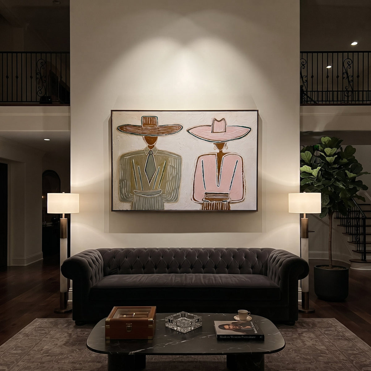 Brown Hat Meets Pink - Vintage Americana wall art image 6