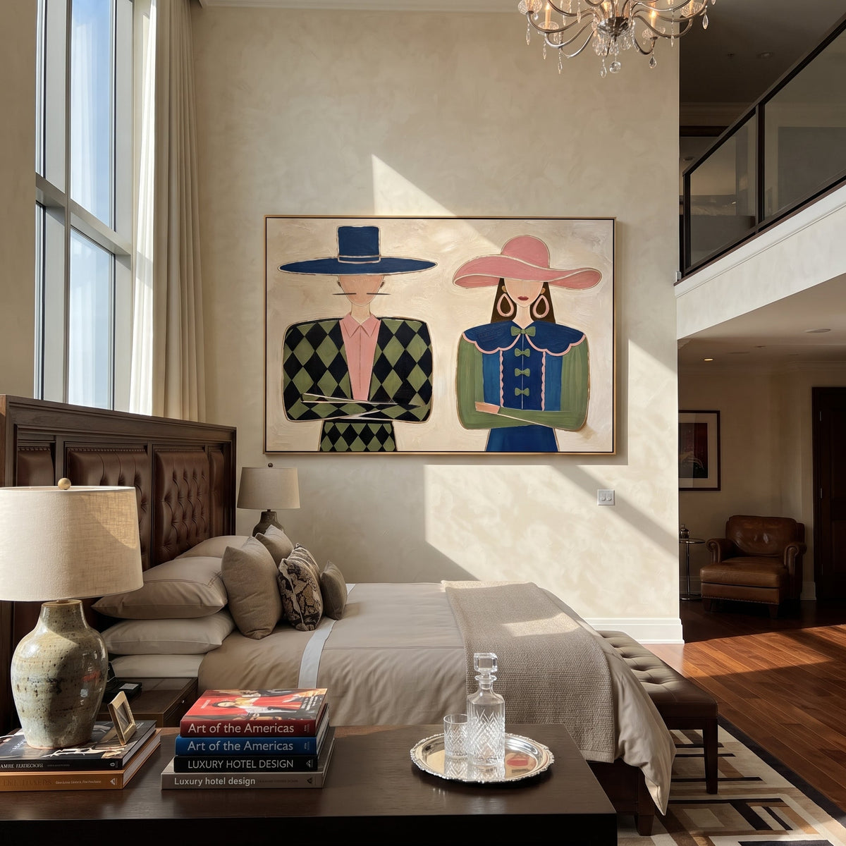 Blue Diamonds Meet Ruffles - Vintage Americana wall art image 1