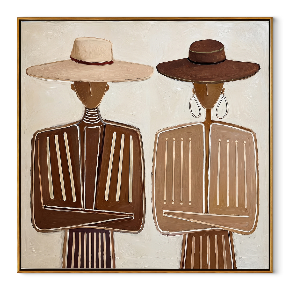 White Hat Meets Brown - Vintage Americana wall art image 2