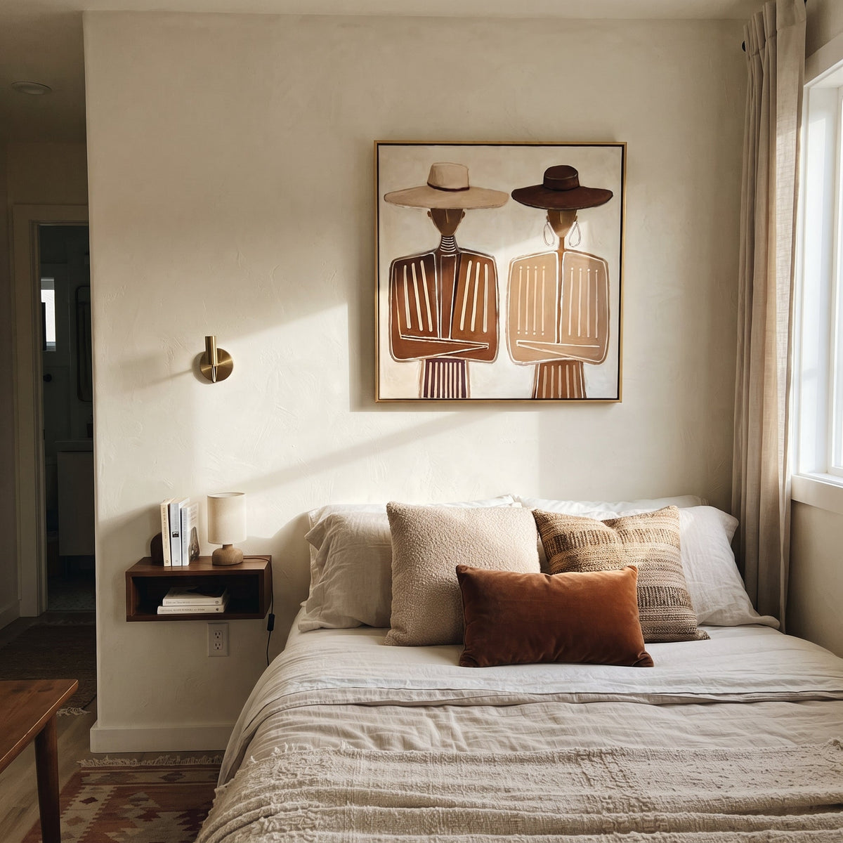 White Hat Meets Brown - Vintage Americana wall art image 5