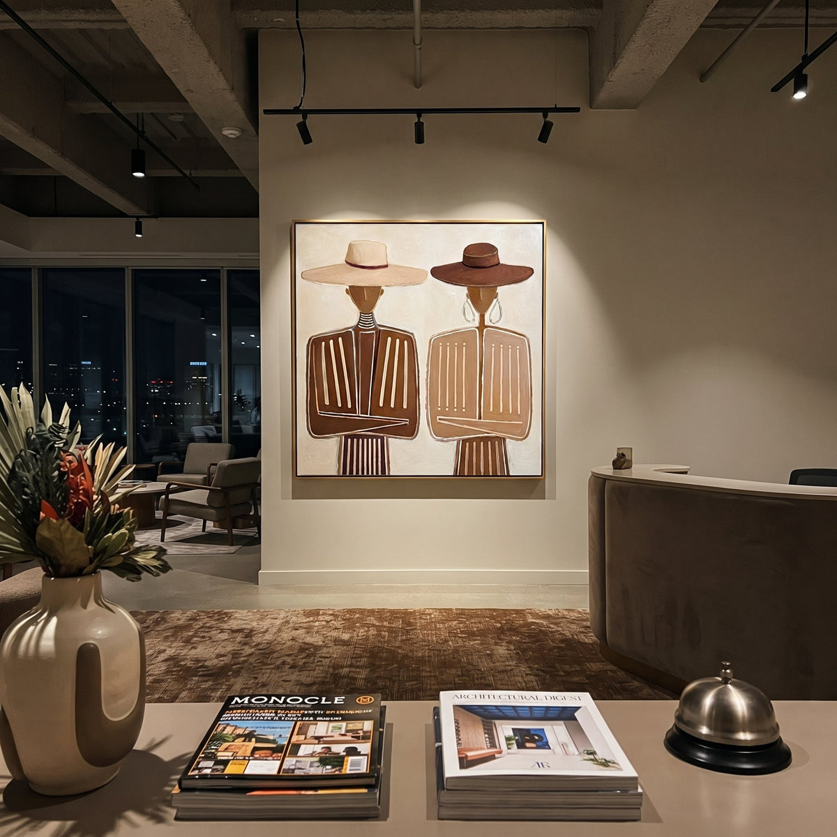 White Hat Meets Brown - Vintage Americana wall art image 6