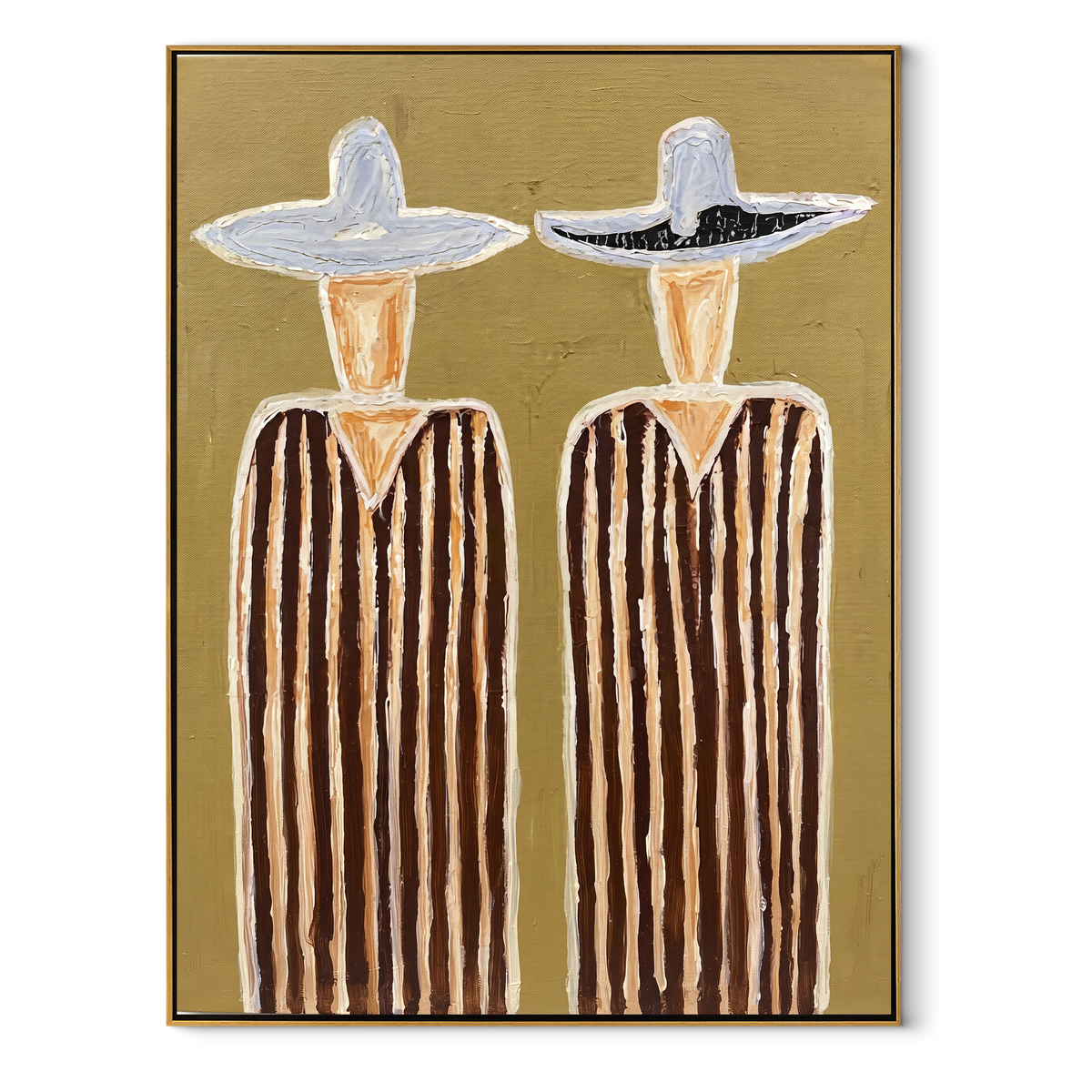 White Hats Crown Stripes - Vintage Americana wall art image 2