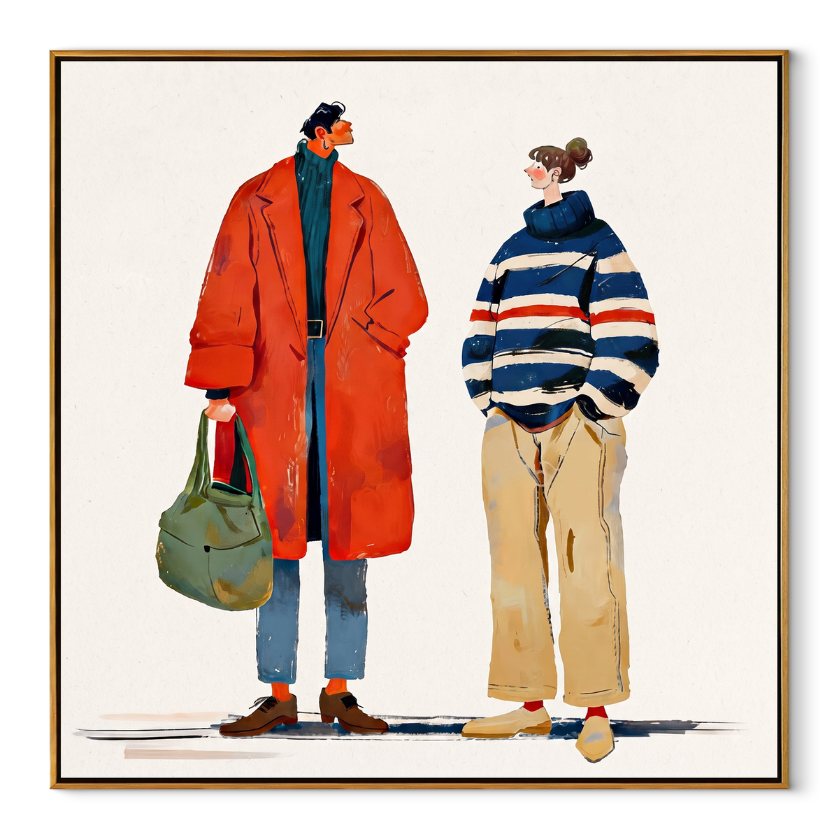 Red Coat Meets Stripes - Vintage Americana wall art image 2