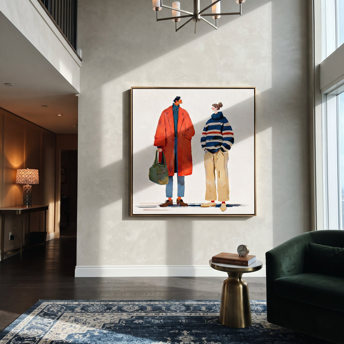 Red Coat Meets Stripes - Vintage Americana wall art image 4