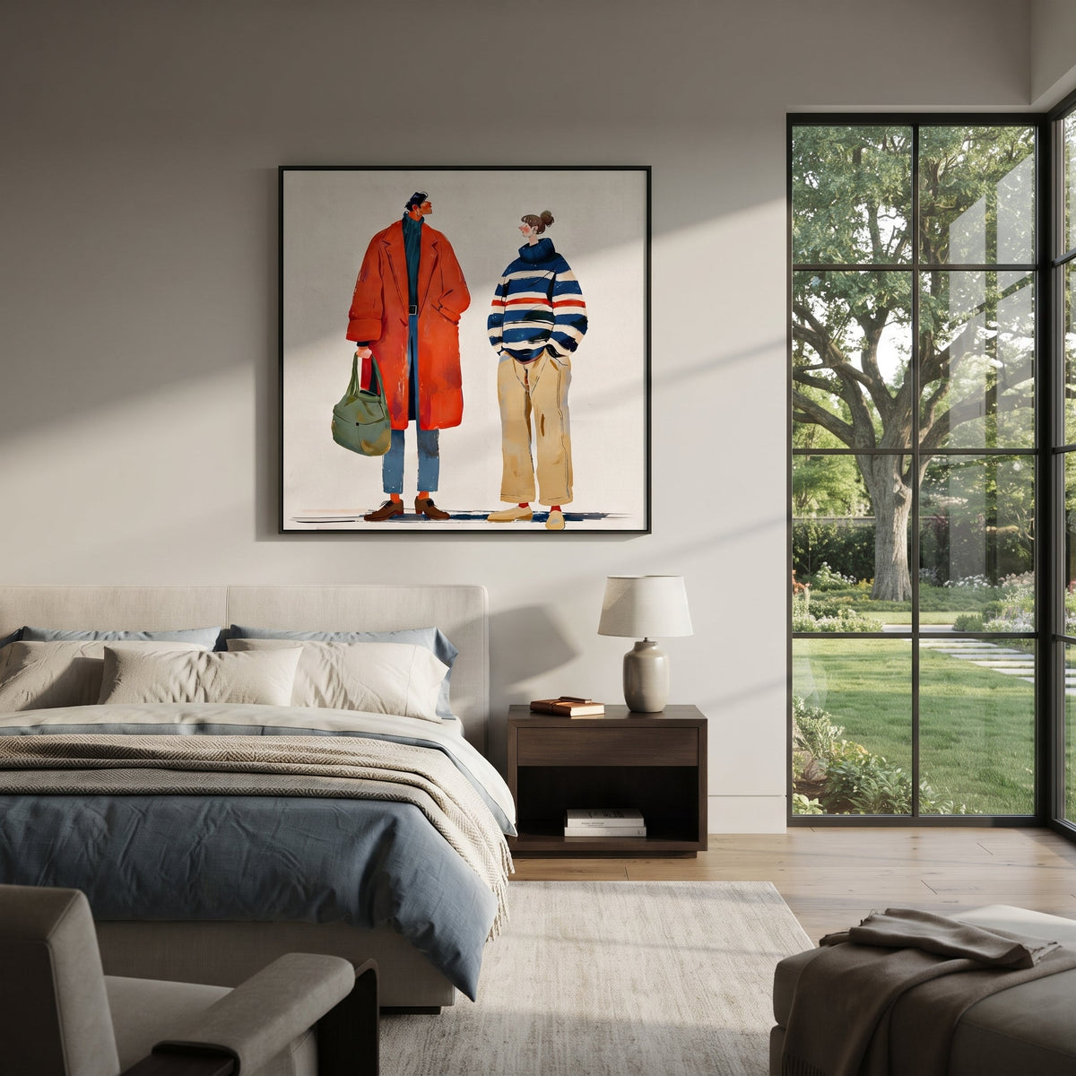 Red Coat Meets Stripes - Vintage Americana wall art image 6