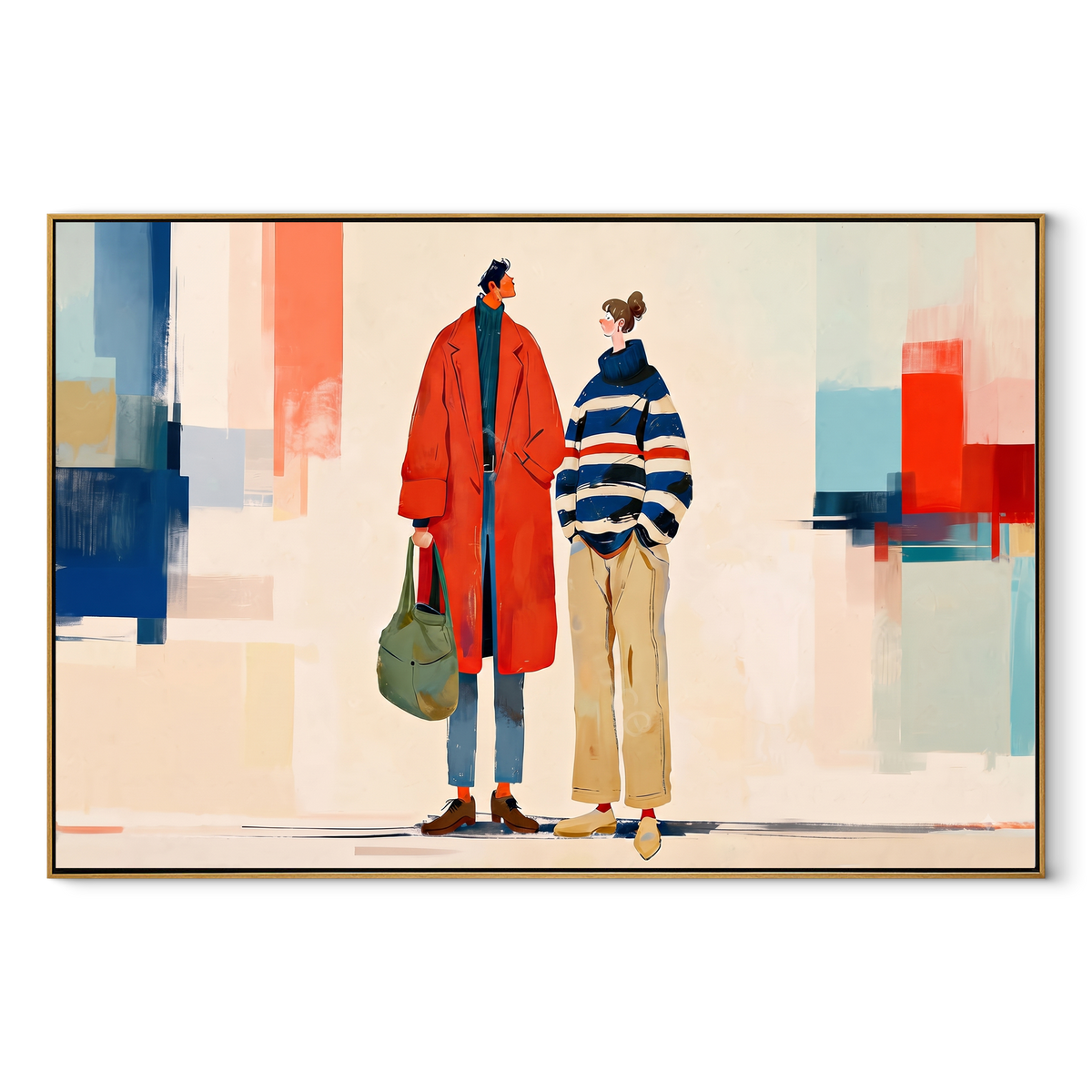 Red Coat Crosses City - Vintage Americana wall art image 2