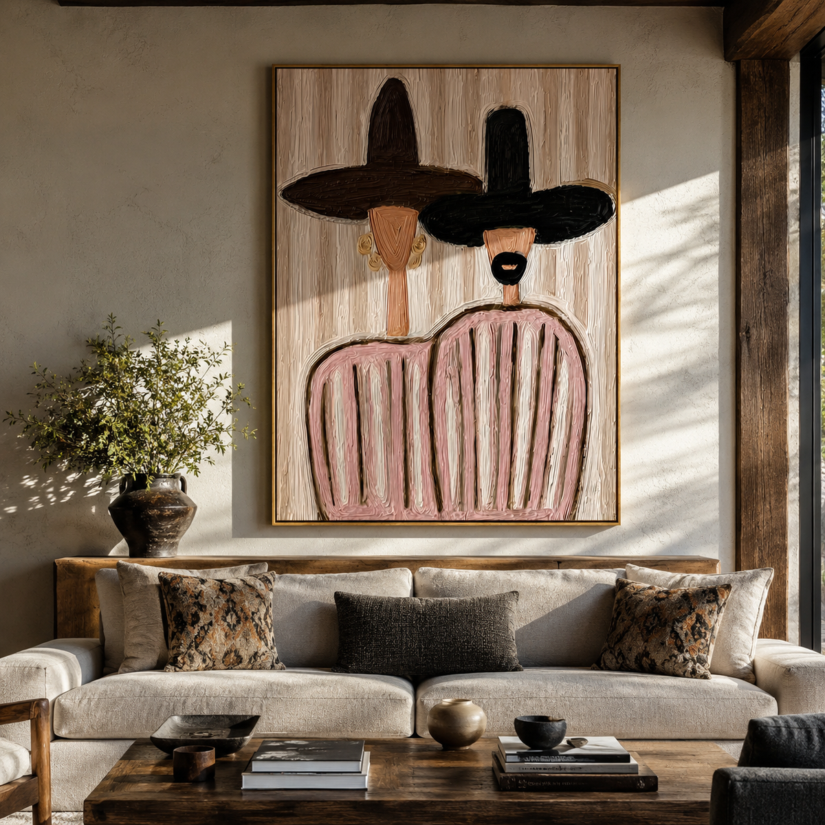 Dark Brims Share Blush - Vintage Americana wall art image 1