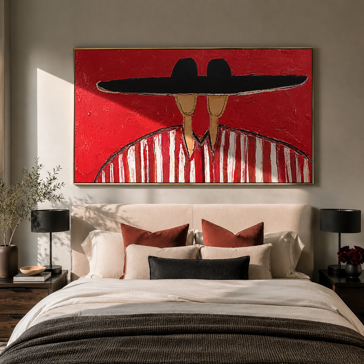 Black Brim Joins Stripes - Vintage Americana wall art image 1