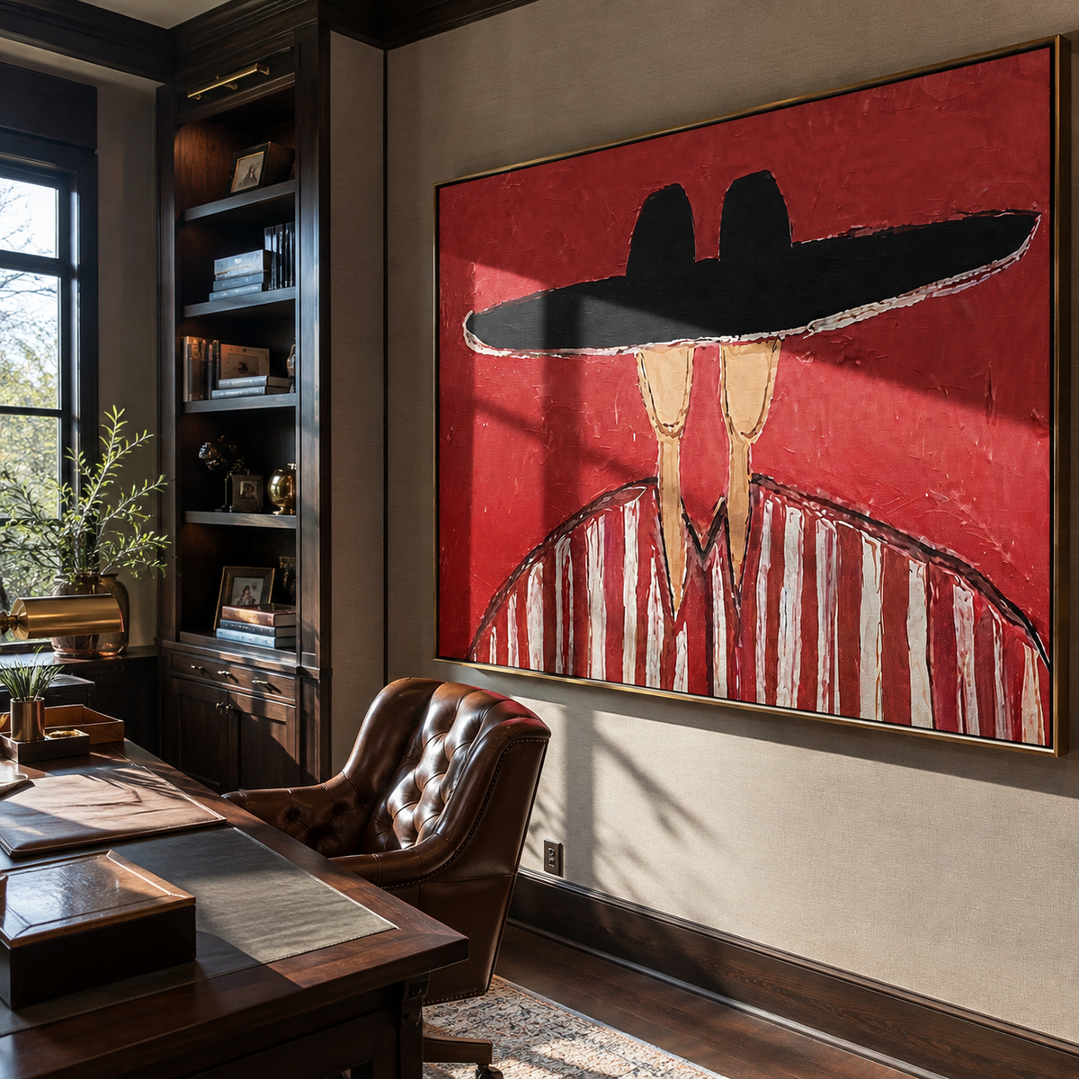 Black Brim Joins Stripes - Vintage Americana wall art image 3