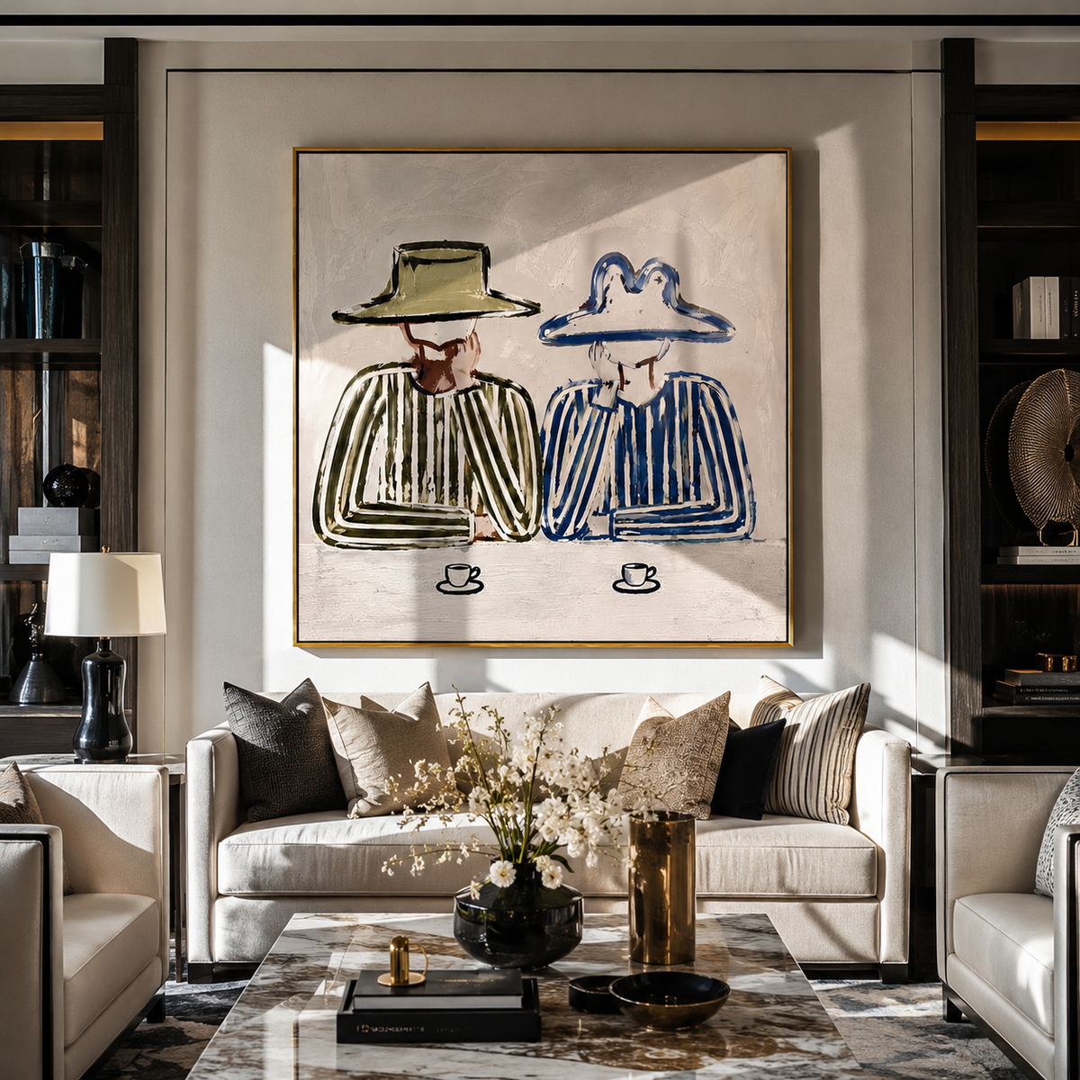 Blue Brim Shares Coffee - Vintage Americana wall art image 1