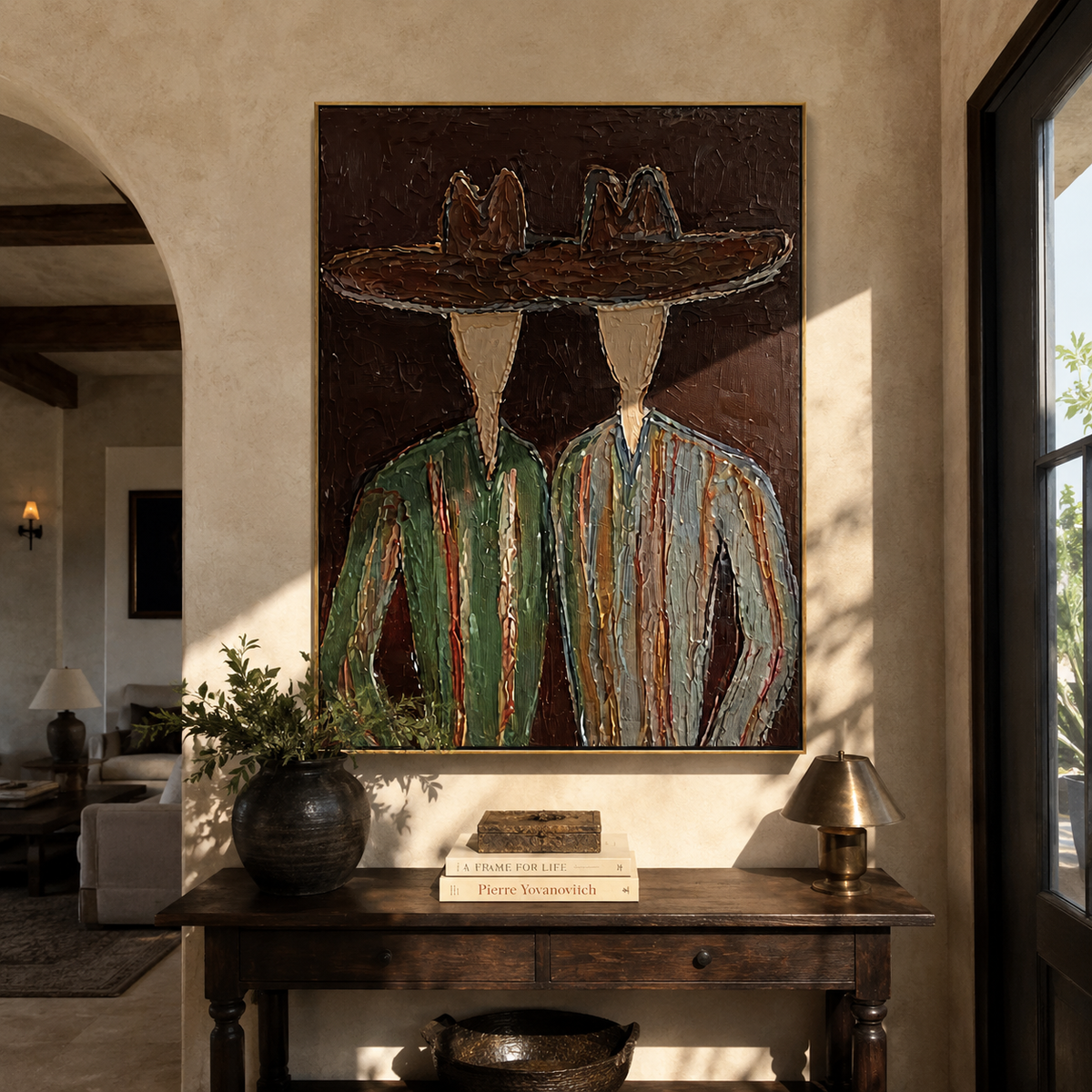 Brown Brims Span Green - Vintage Americana wall art image 1