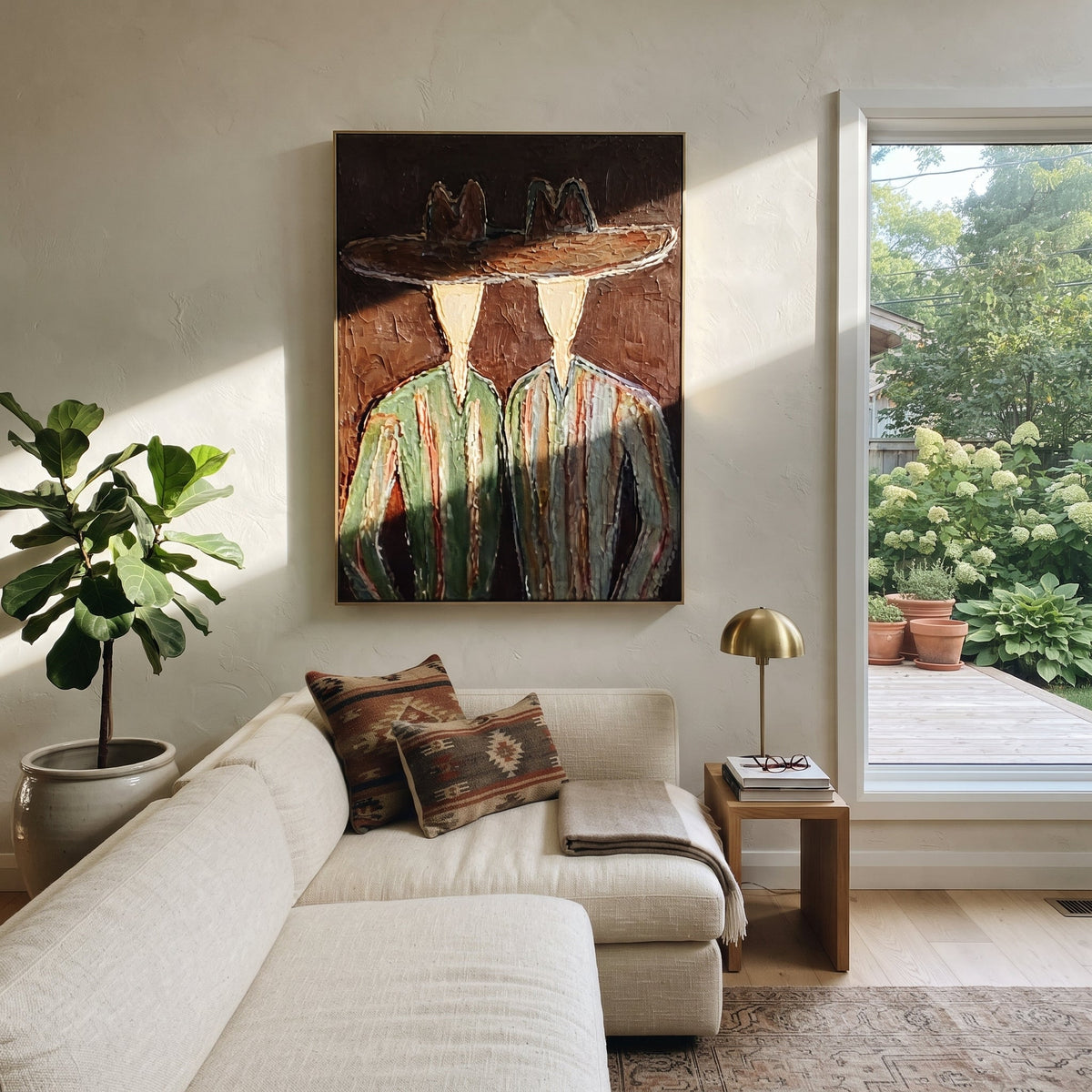 Brown Brims Span Green - Vintage Americana wall art image 4