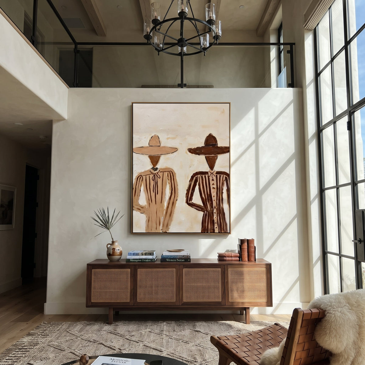 Two Brims Cross Linen - Vintage Americana wall art image 5