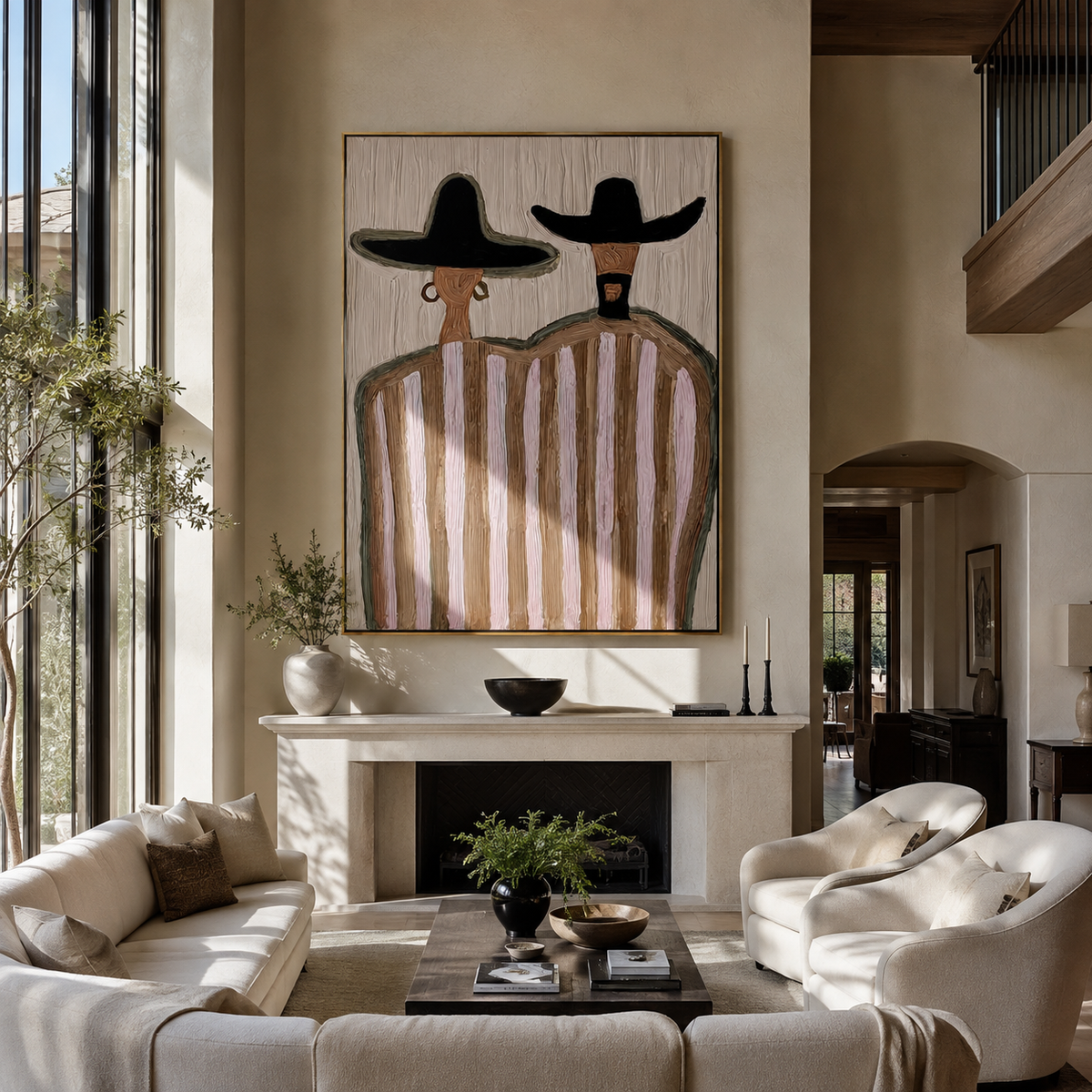 Two Hats Guard Blush - Vintage Americana wall art image 1