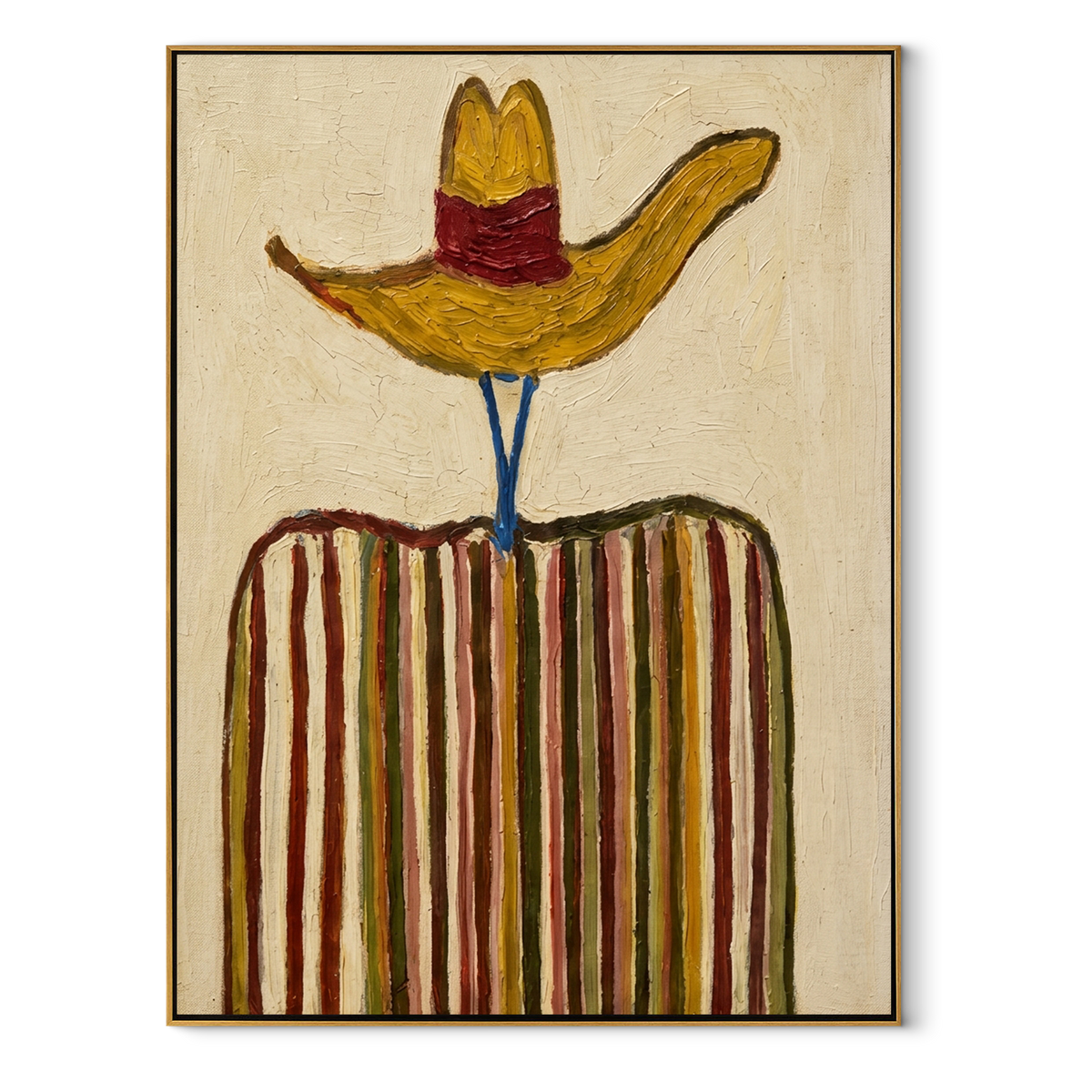 Golden Brim Crowns Stripes - Vintage Americana wall art image 2