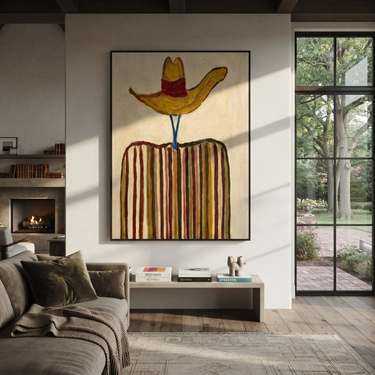 Golden Brim Crowns Stripes - Vintage Americana wall art image 4